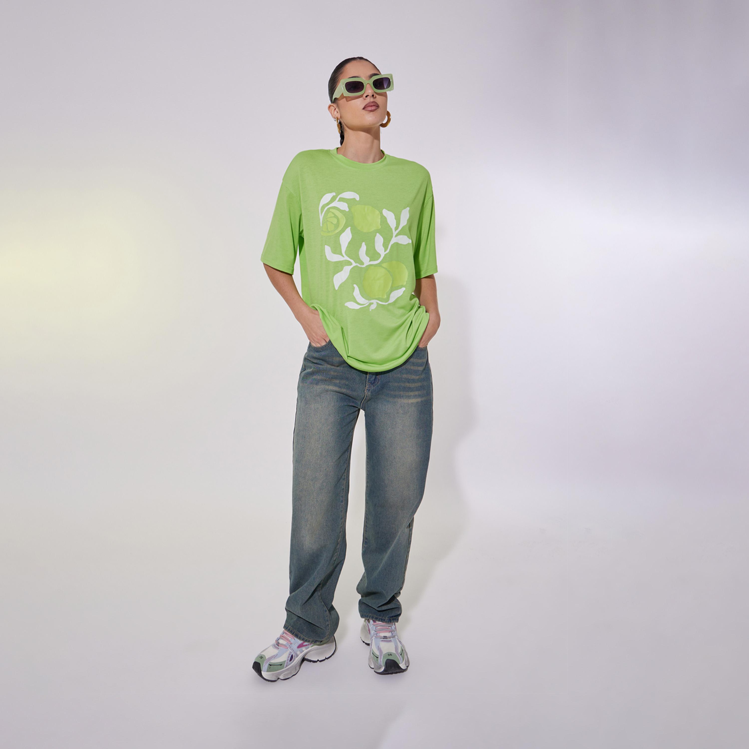 Take Two Graphic Print Oversized T-Shirt with Dropped Shoulder-women-clothing-tshirts-image-3