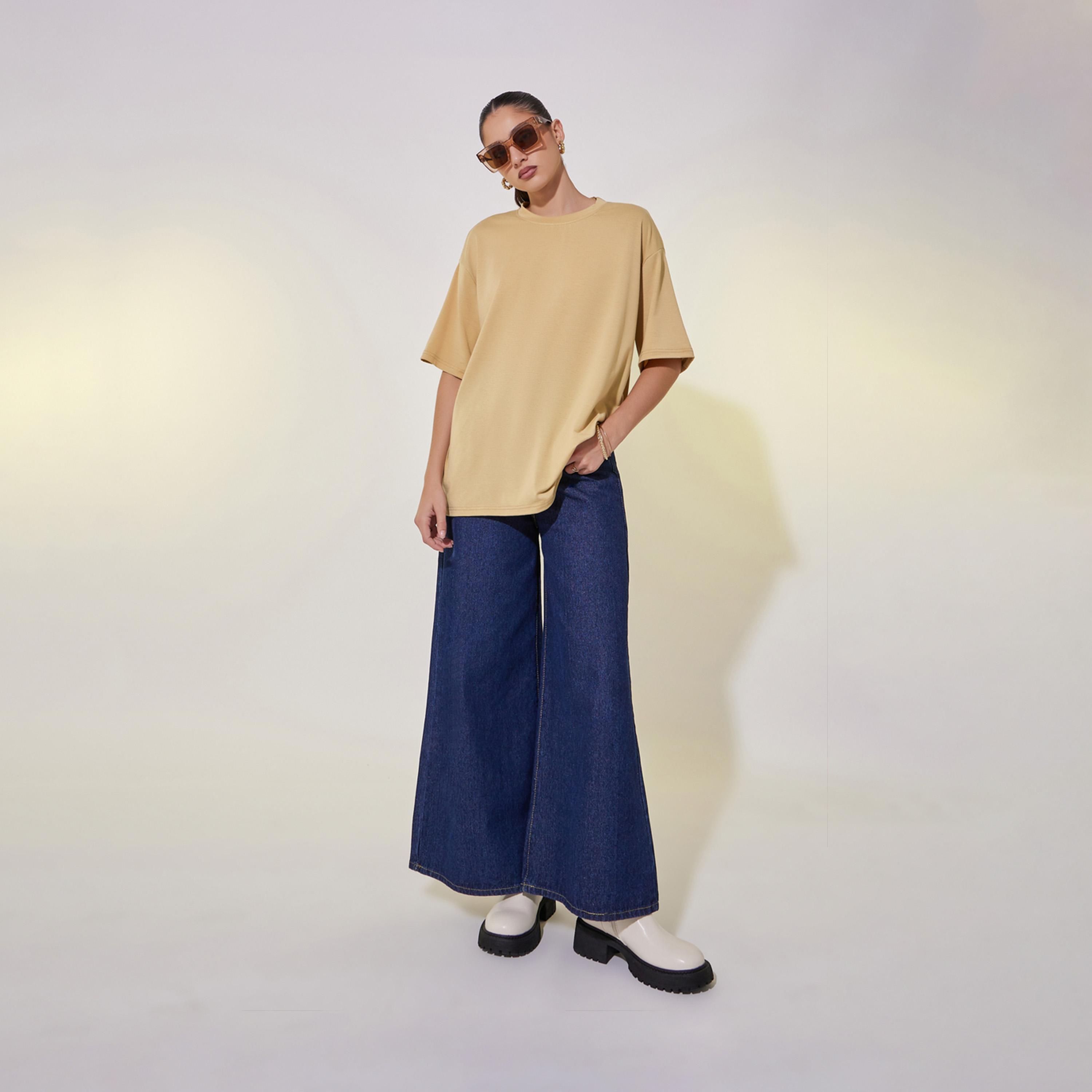 Take Two Shell Graphic Print Oversized T-Shirt with Dropped Shoulder-women-clothing-tshirts-image-3
