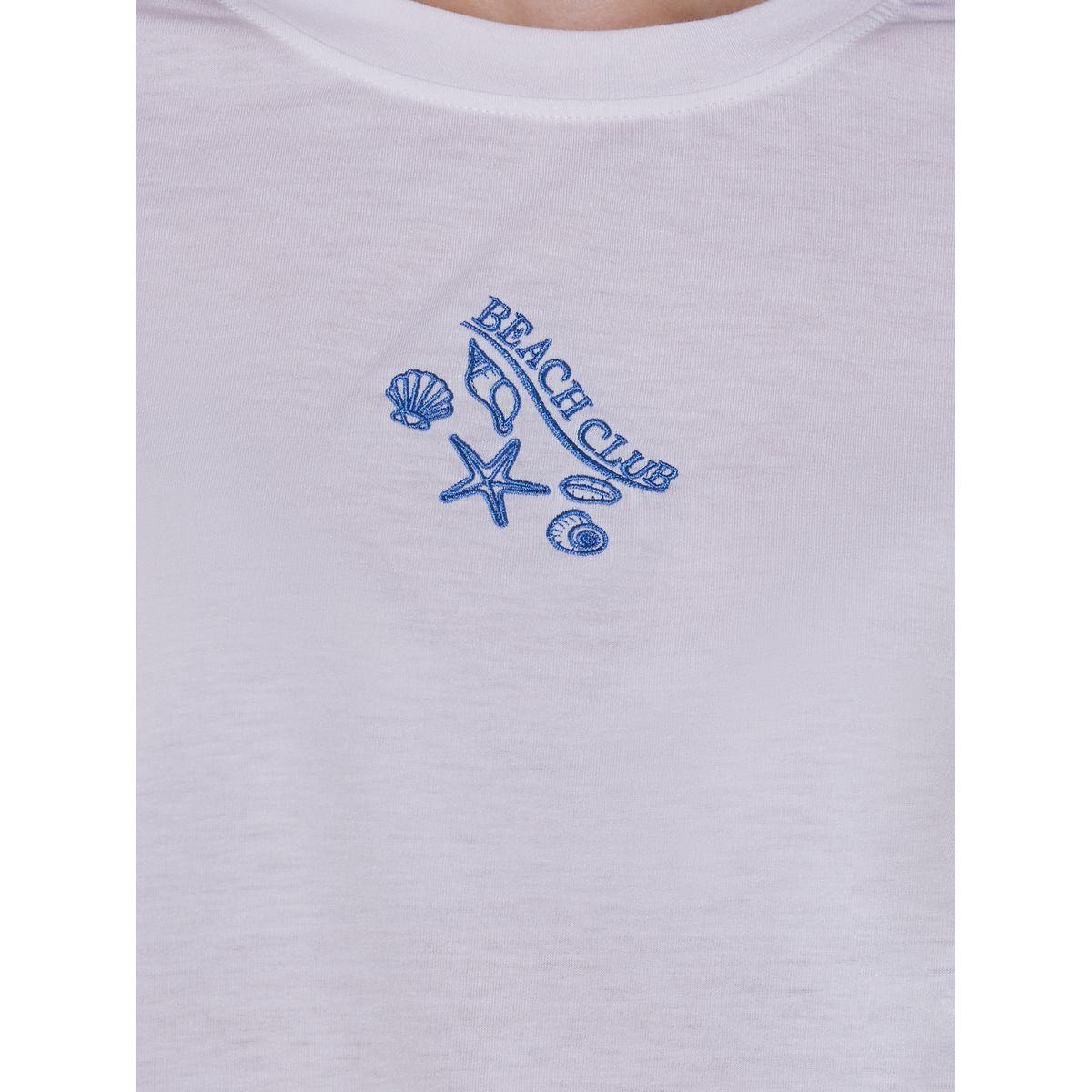 Embroidered Round Neck Relaxed Fit T-Shirt-women-clothing-tshirts-image-4