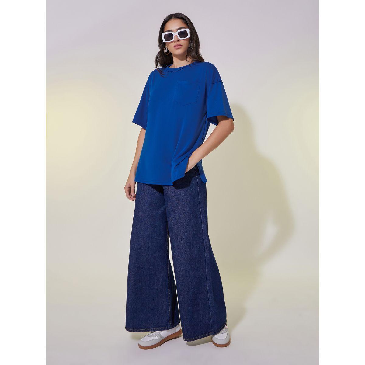 Solid Round Neck Short Sleeves T-Shirt-women-clothing-tshirts-image-2
