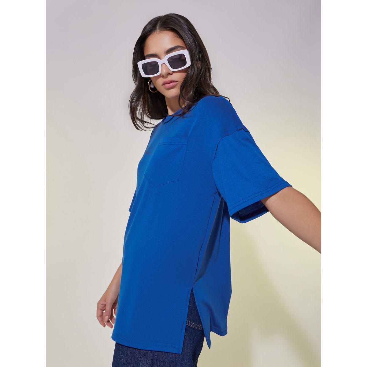 Solid Round Neck Short Sleeves T-Shirt-women-clothing-tshirts-image-3
