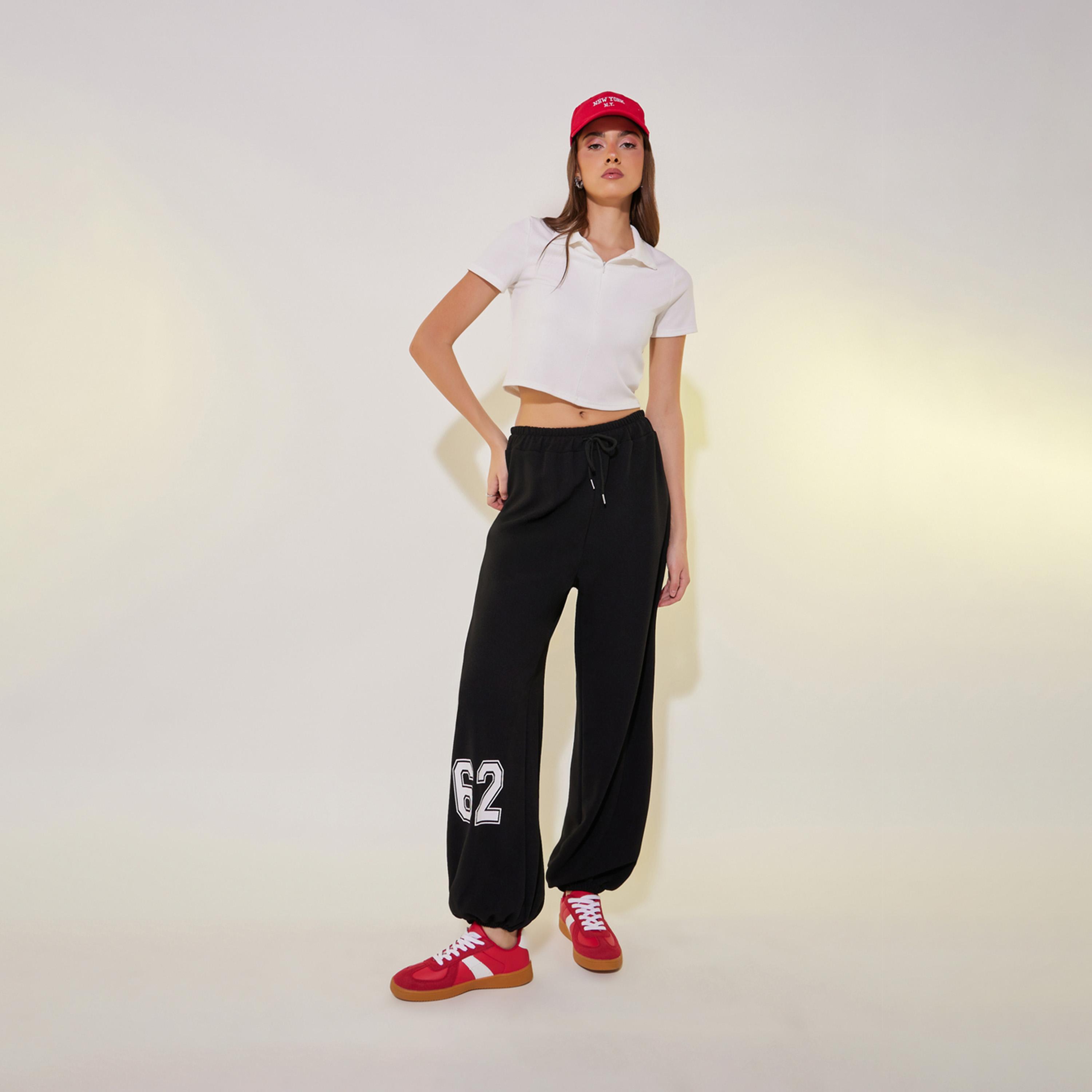 Take Two Graphic Print Cuffed Joggers with Drawstring-women-clothing-bottoms-joggers-image-1