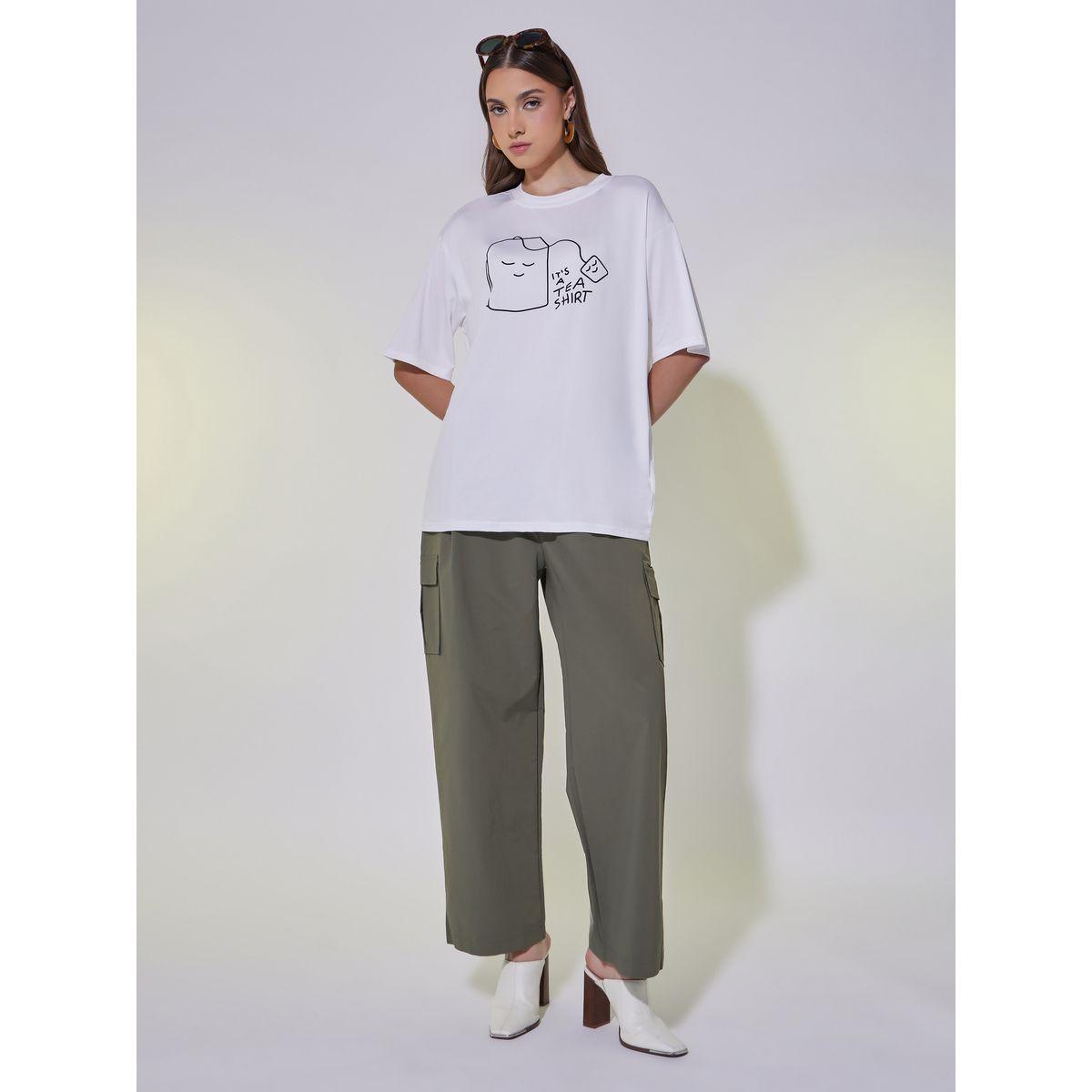 تيشيرت فضفاض بطبعة جرافيك وياقة دائرية-women-clothing-tshirts-image-2