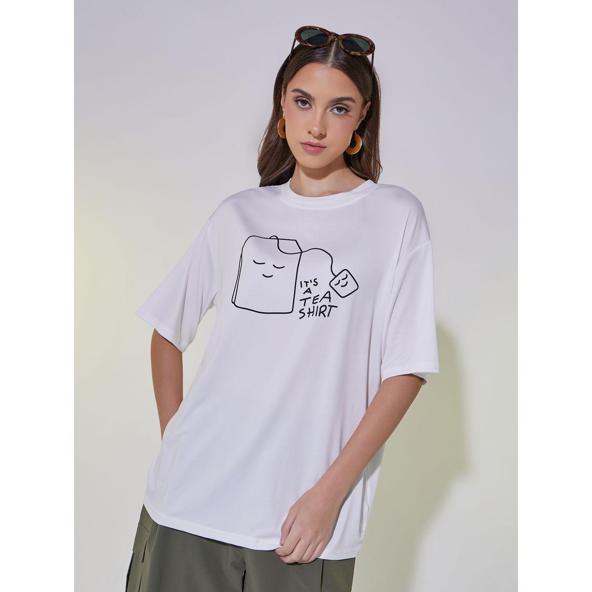 تيشيرت فضفاض بطبعة جرافيك وياقة دائرية-women-clothing-tshirts-image-3