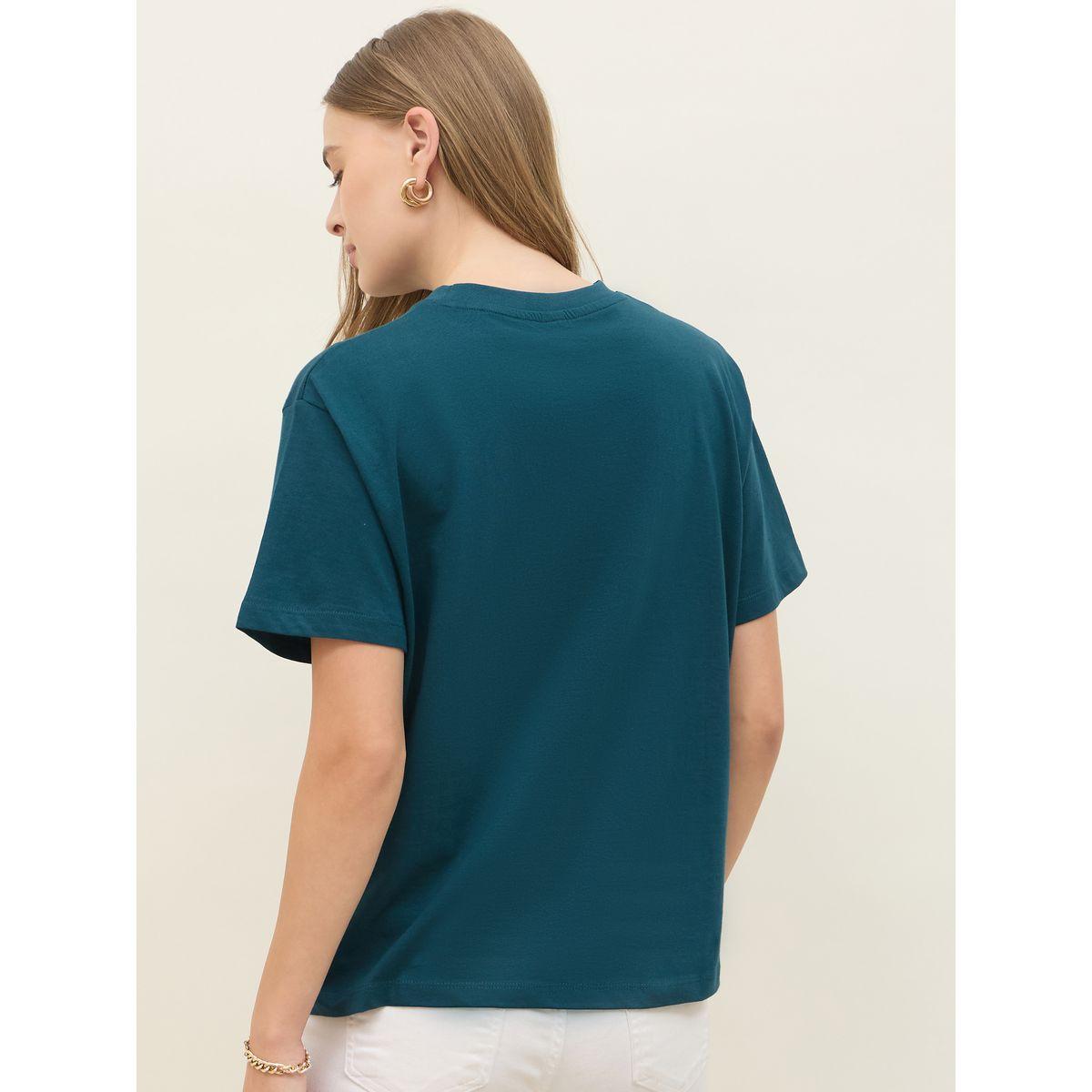 Styli Embroidered Slogan Boxy Fit Round Neck T-Shirt-women-clothing-tshirts-image-4