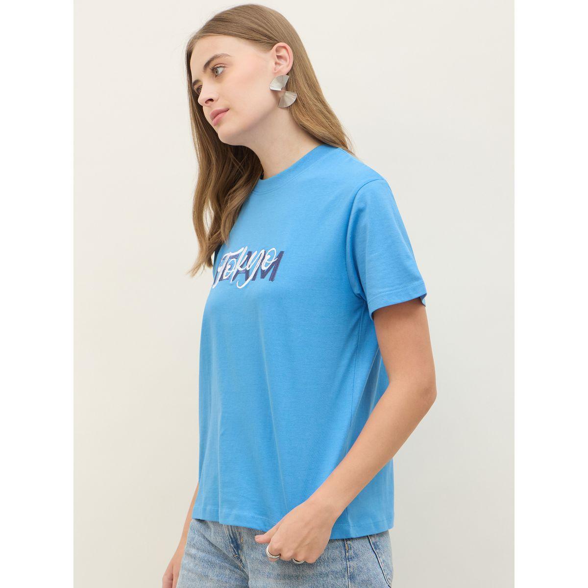 Styli Embroidered Slogan Boxy Fit Round Neck T-Shirt-women-clothing-tshirts-image-3