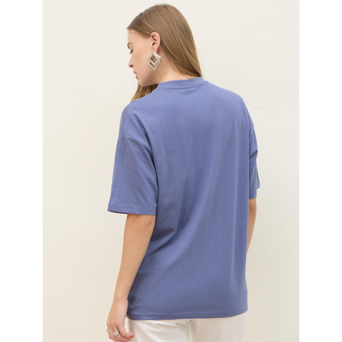 تيشيرت فضفاض بطبعة جرافيك وأكمام قصيرة-women-clothing-tshirts-image-5