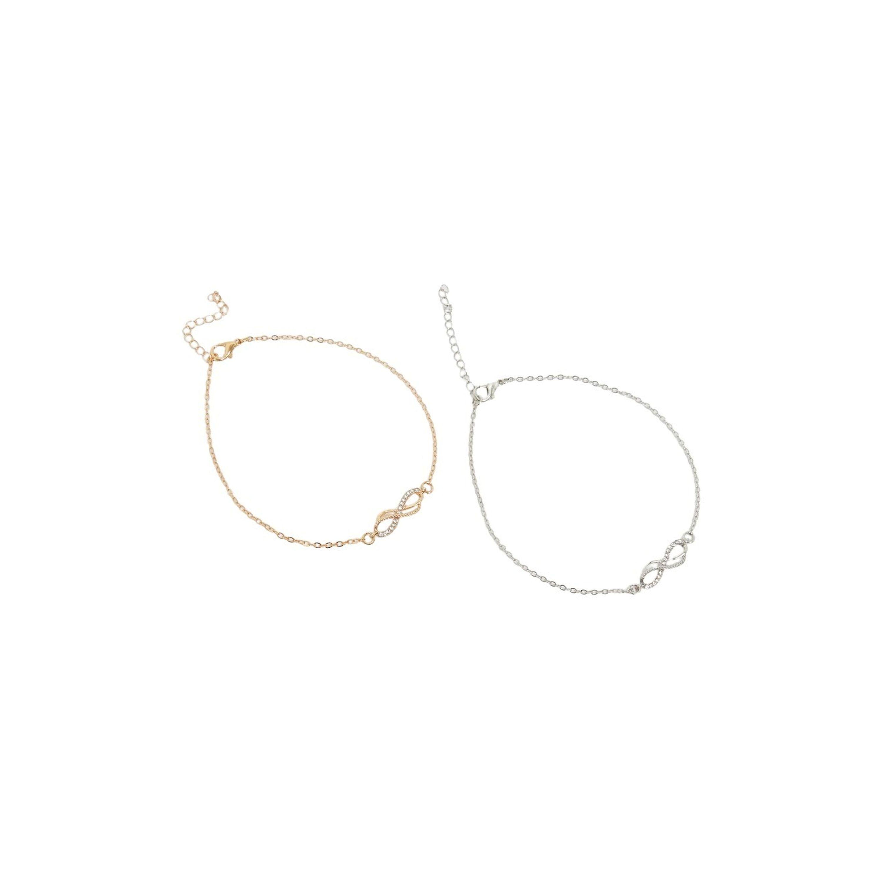ستايلي -  مجموعة من قطعتين - خلخال مزين بفيونكة-women-watchesandjewellery-jewellery-anklets-image-2