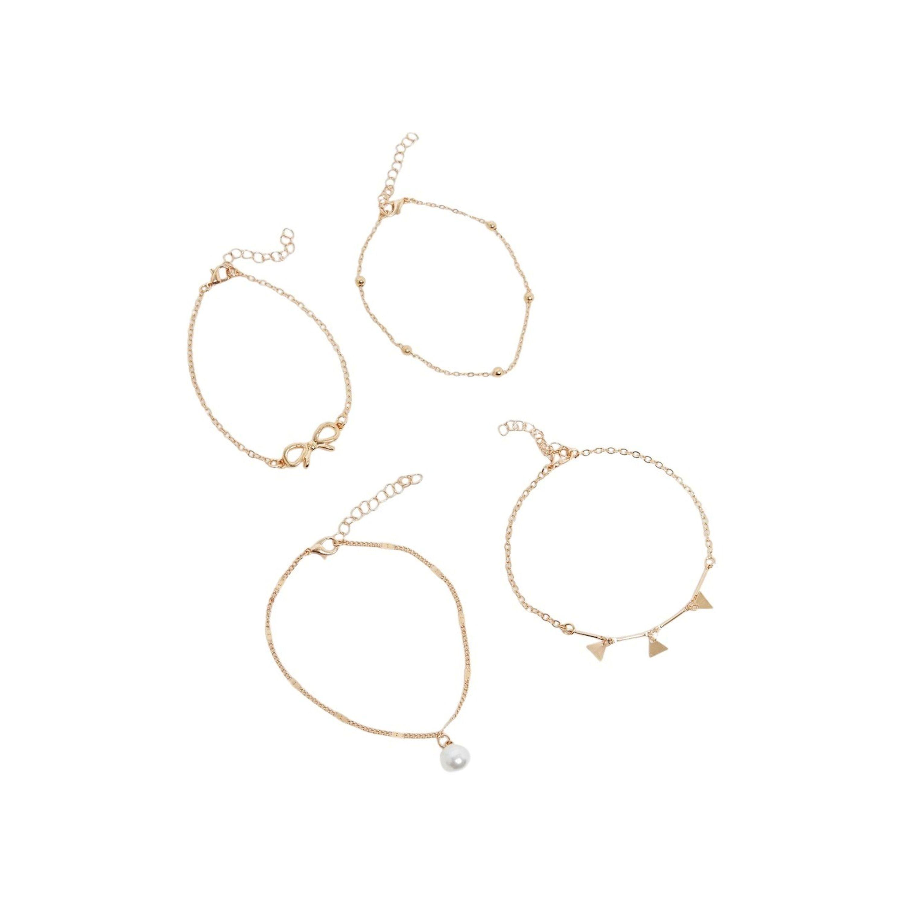 ستايلي -  مجموعة من 4 قطع خلخال متنوع مع مخلب جراد البحر-women-watchesandjewellery-jewellery-anklets-image-2