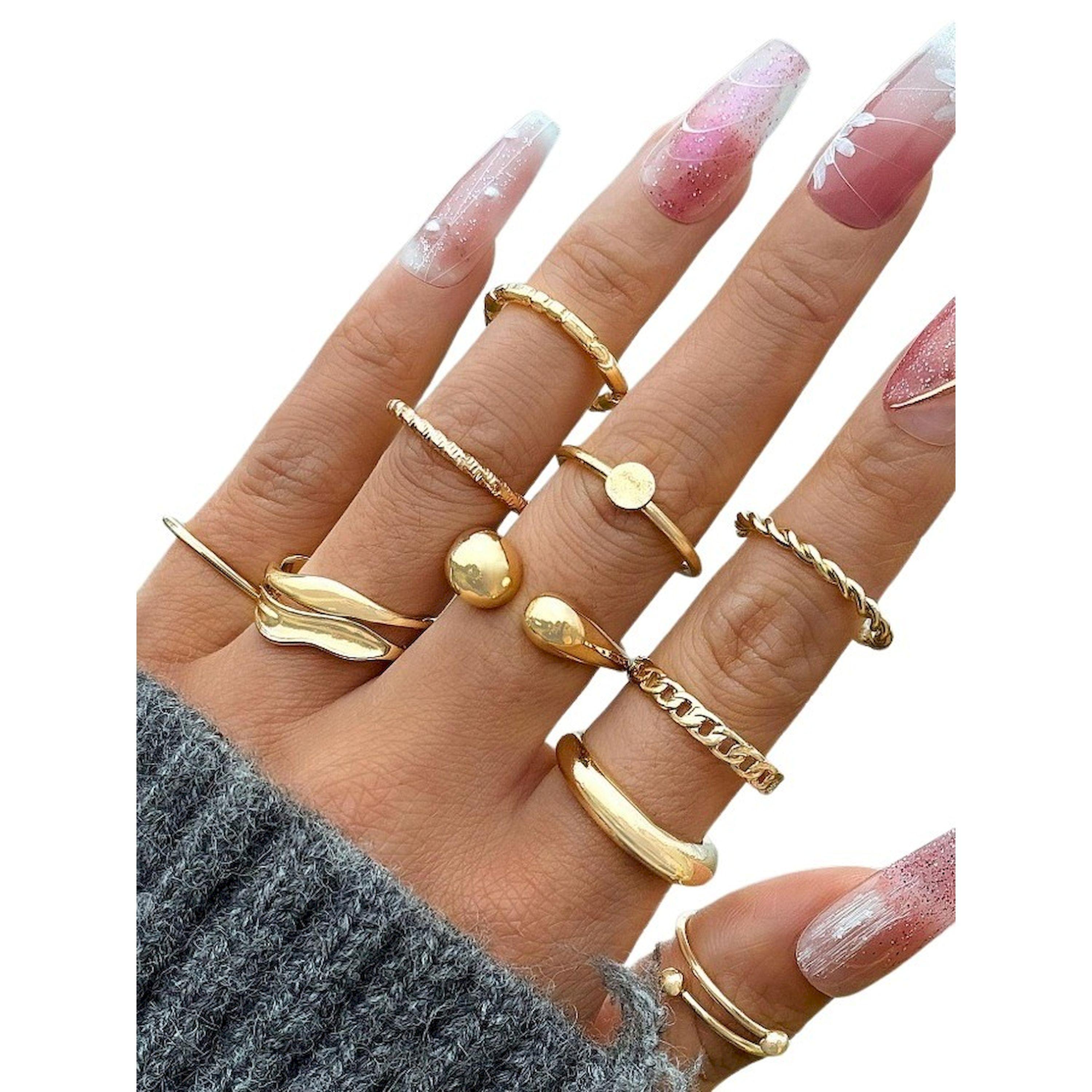 Styli Set of 10 - Plain Rings-women-watchesandjewellery-jewellery-rings-image-2