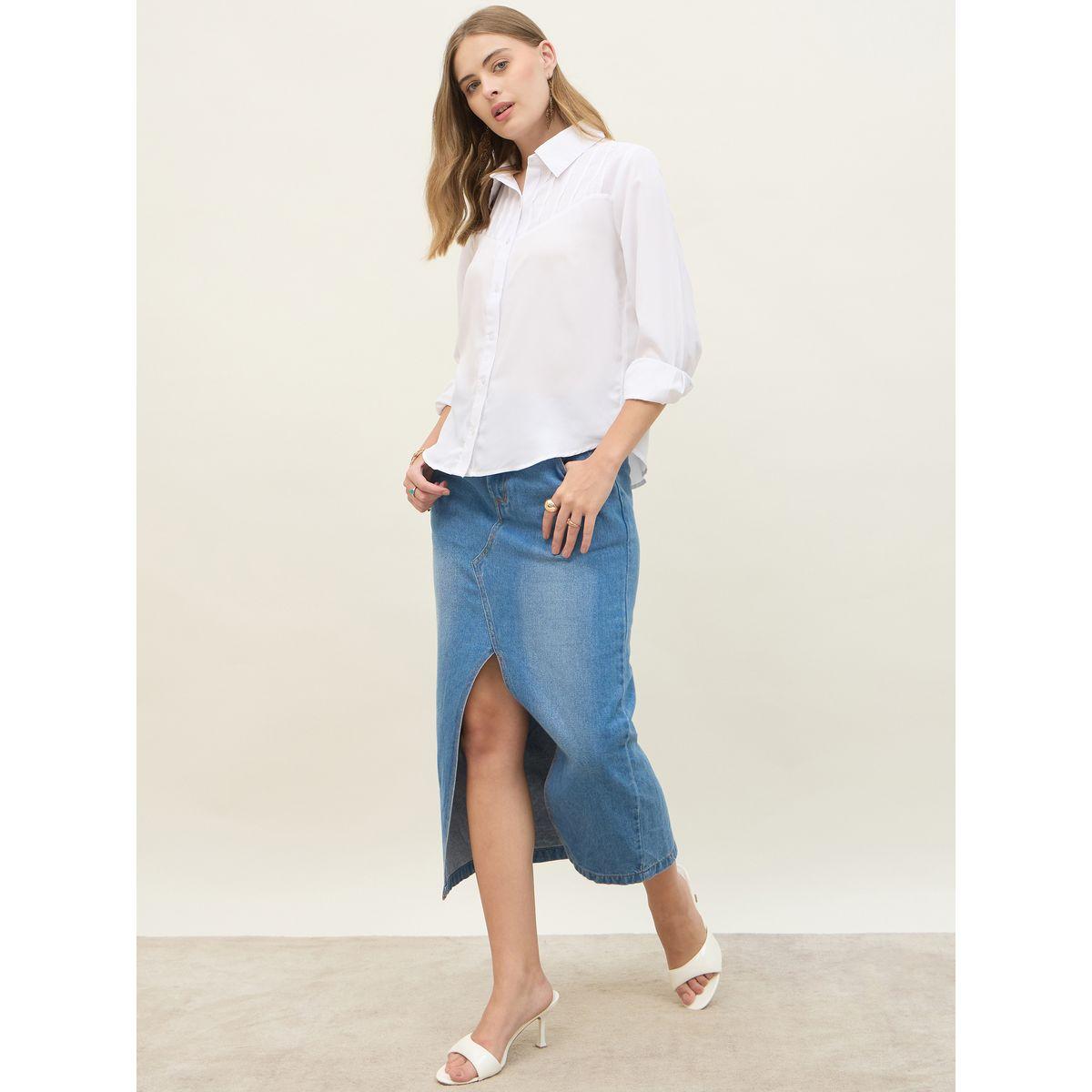 بلوزة بياقة سبريد وتفاصيل محزوزة-women-clothing-shirtsandblouses-shirts-image-1