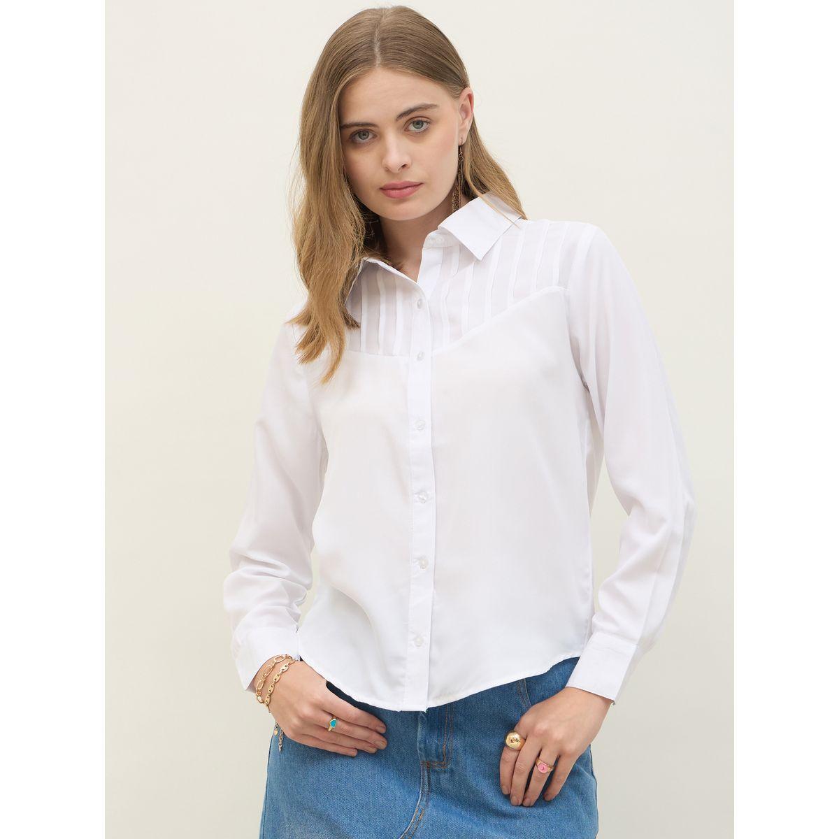 بلوزة بياقة سبريد وتفاصيل محزوزة-women-clothing-shirtsandblouses-shirts-image-2