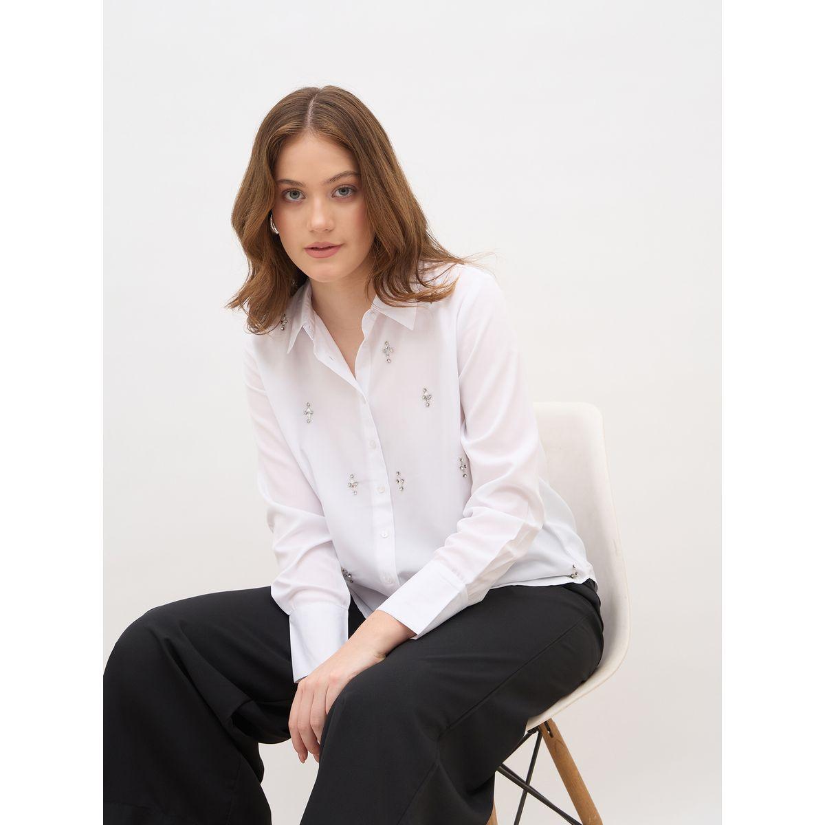 بلوزة منمقة بقصة عادية وأكمام طويلة-women-clothing-shirtsandblouses-shirts-image-6