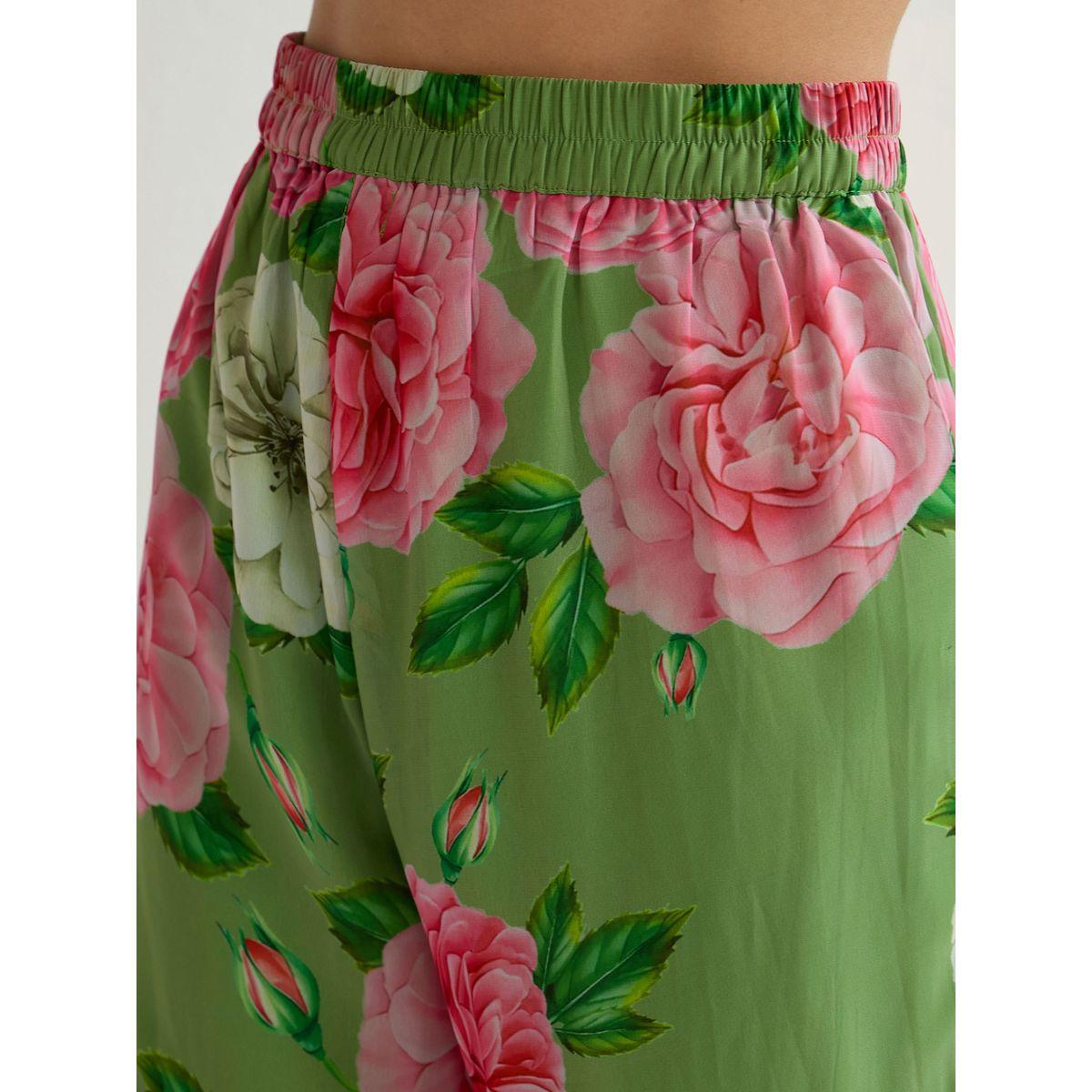 طقم منسق من بنطال شرارة وبلوزة بيبلوم بطبعة زهور-women-clothing-ethnicwear-salwarsuits-image-5