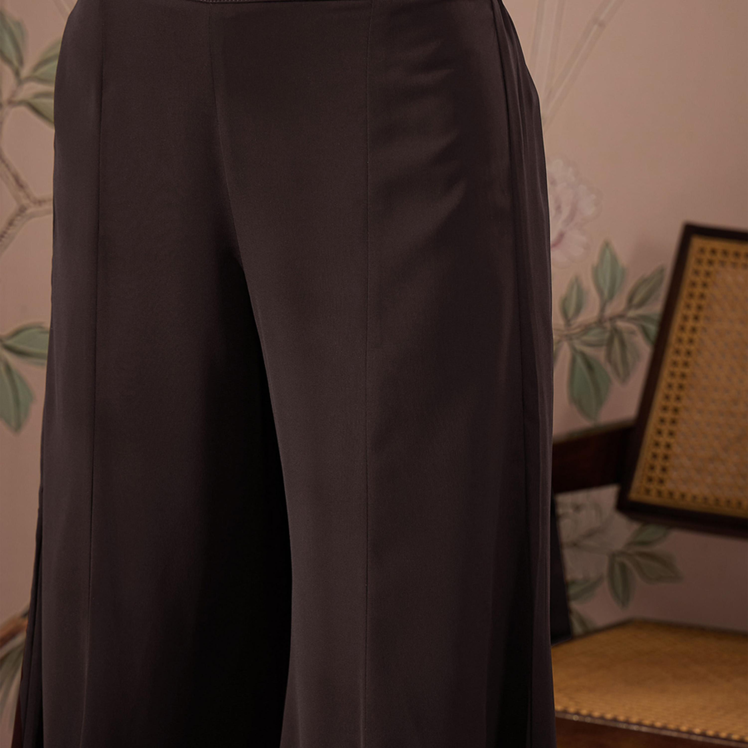 Shae by SASSAFRAS X Styli Embellished Sequins Kurta with Solid Palazzo Pants Set-women-clothing-ethnicwear-kurtasets-image-5