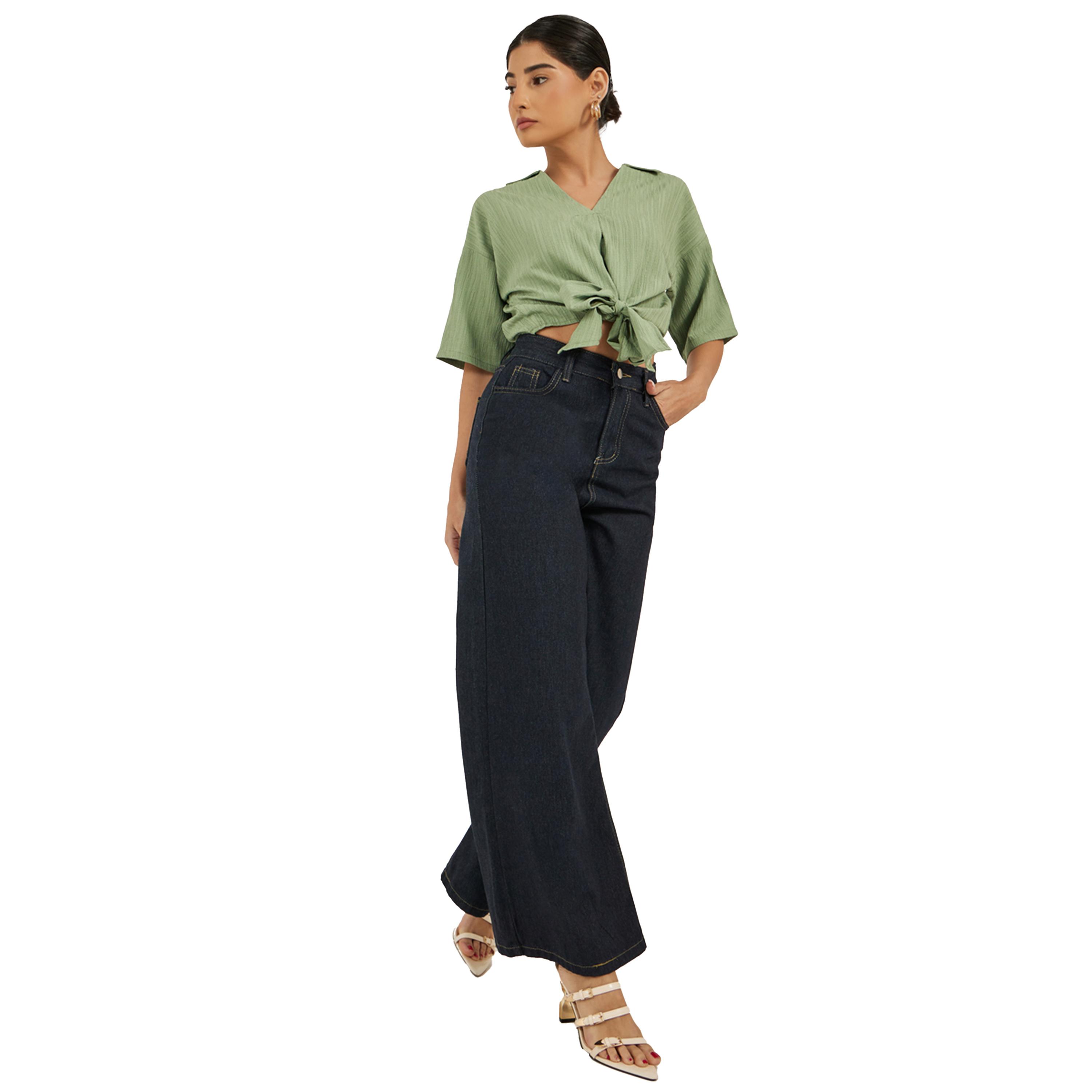 ستايلي -  قمة مزخرفة برقبة V-women-clothing-shirtsandblouses-blouses-image-2