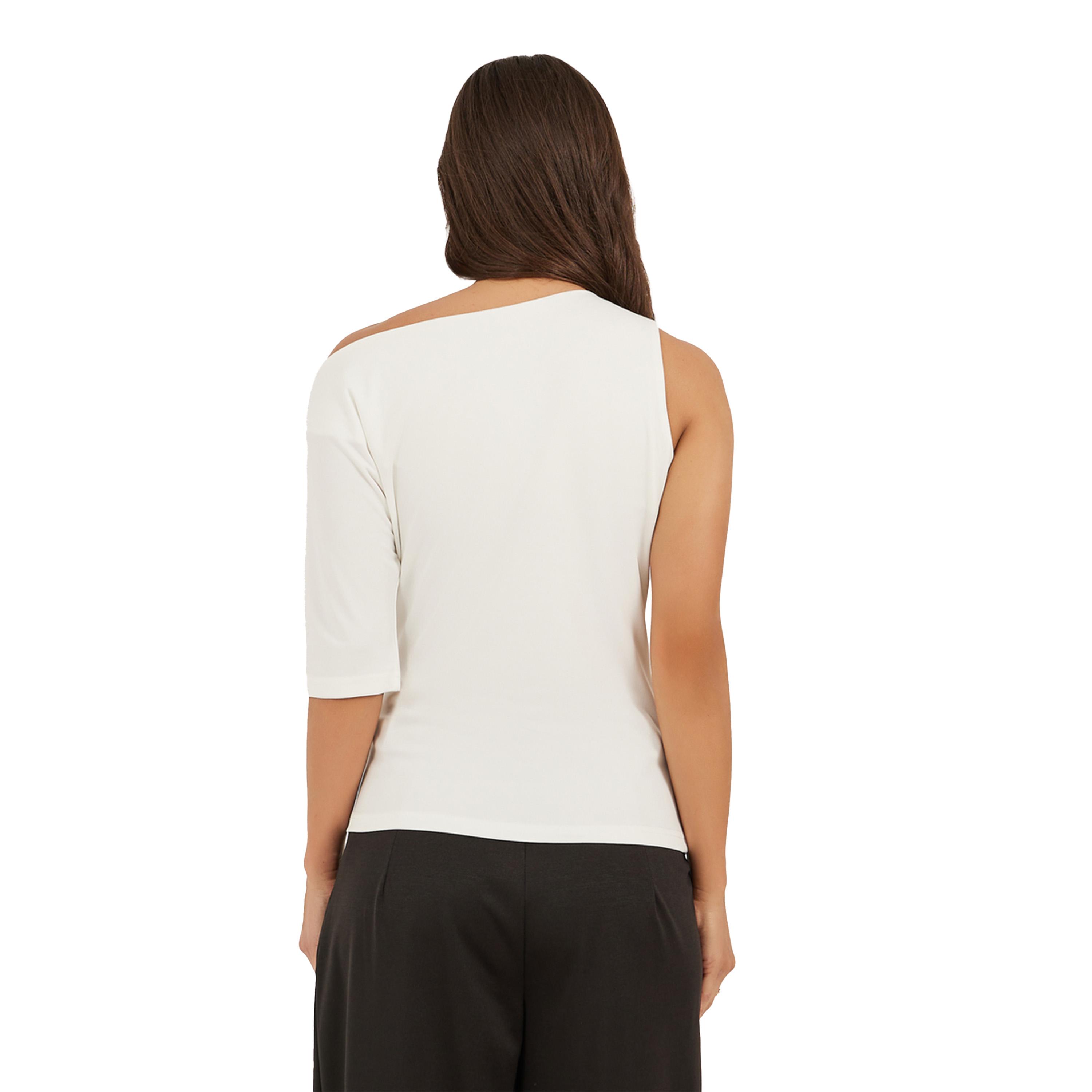 Styli Ruched Asymmetric Neckline Fitted Top-women-clothing-shirtsandblouses-blouses-image-5