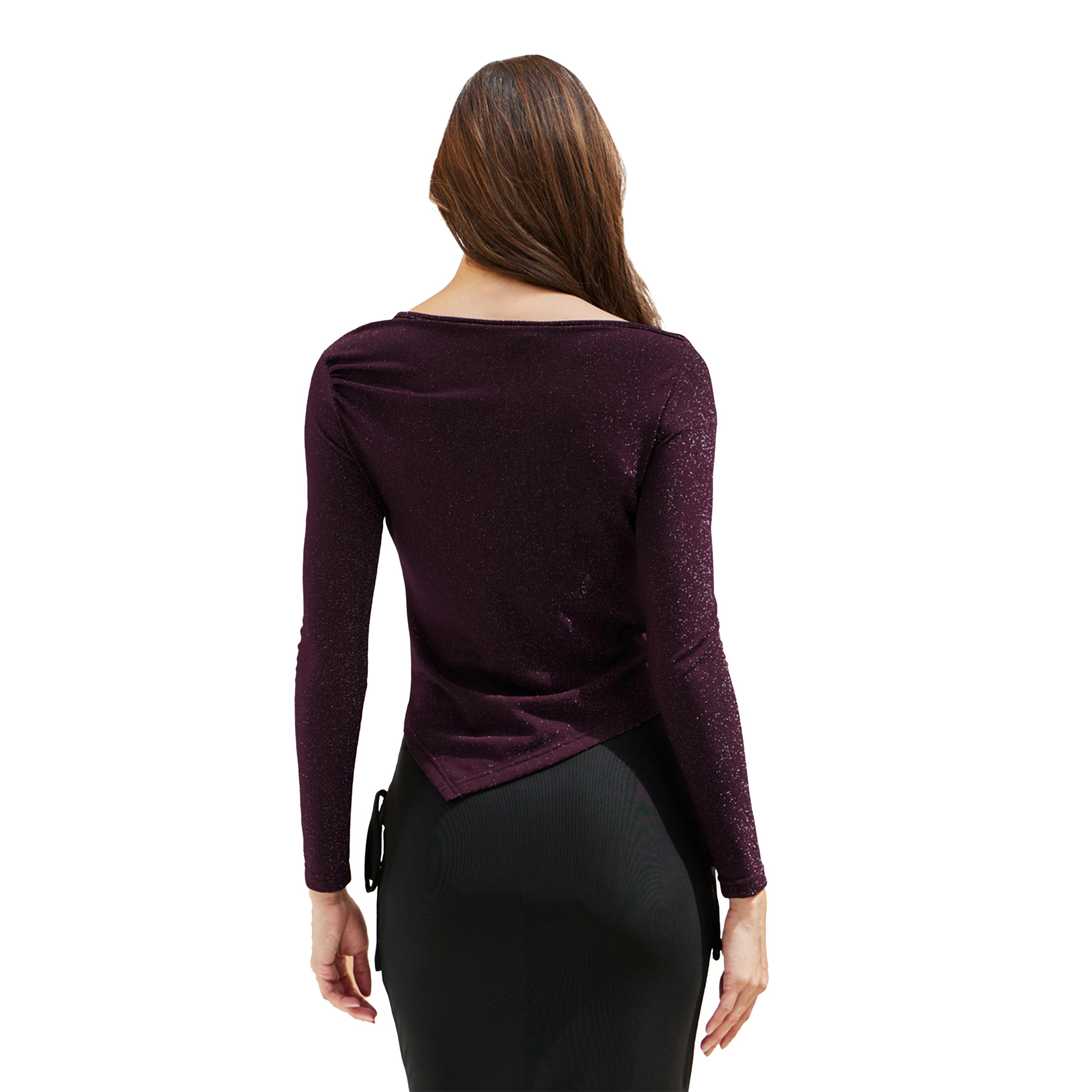 Styli Asymmetrical Neck Knit Fitted Top-women-clothing-shirtsandblouses-blouses-image-4