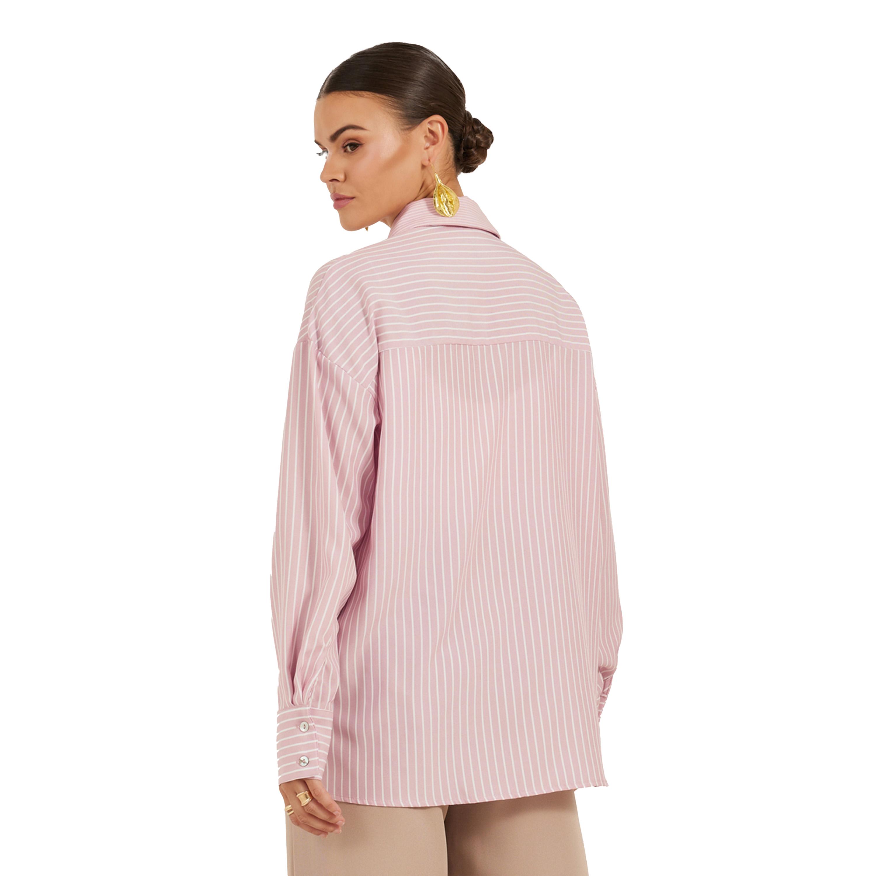 Styli Striped Button Down Oversized Shirt-women-clothing-shirtsandblouses-shirts-image-5