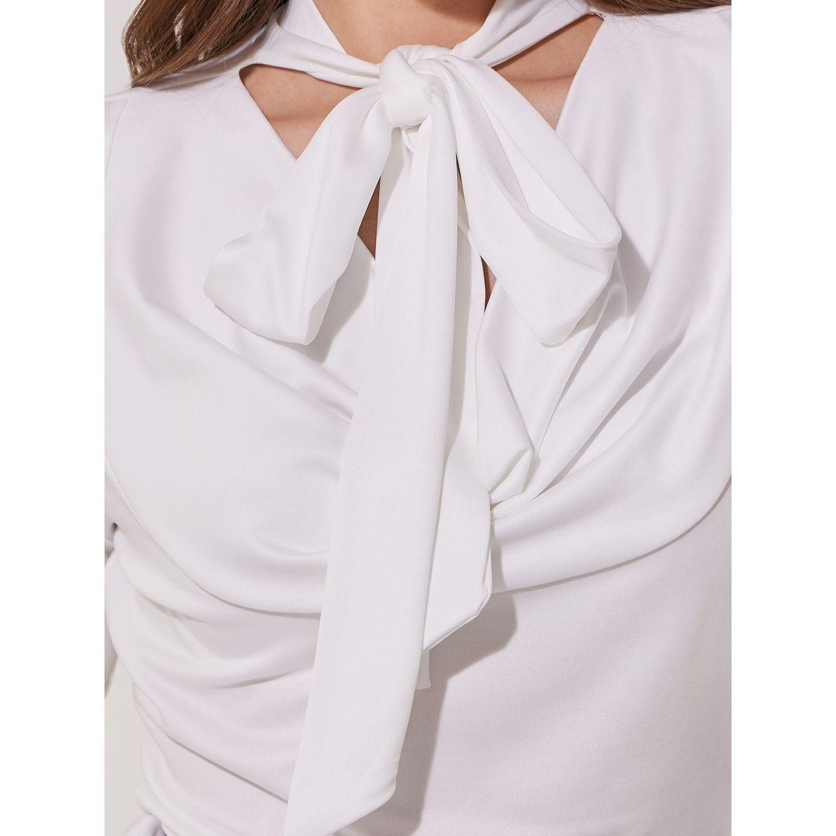 Solid Tie-Up Neck Long Sleeve Top-women-clothing-shirtsandblouses-blouses-image-6
