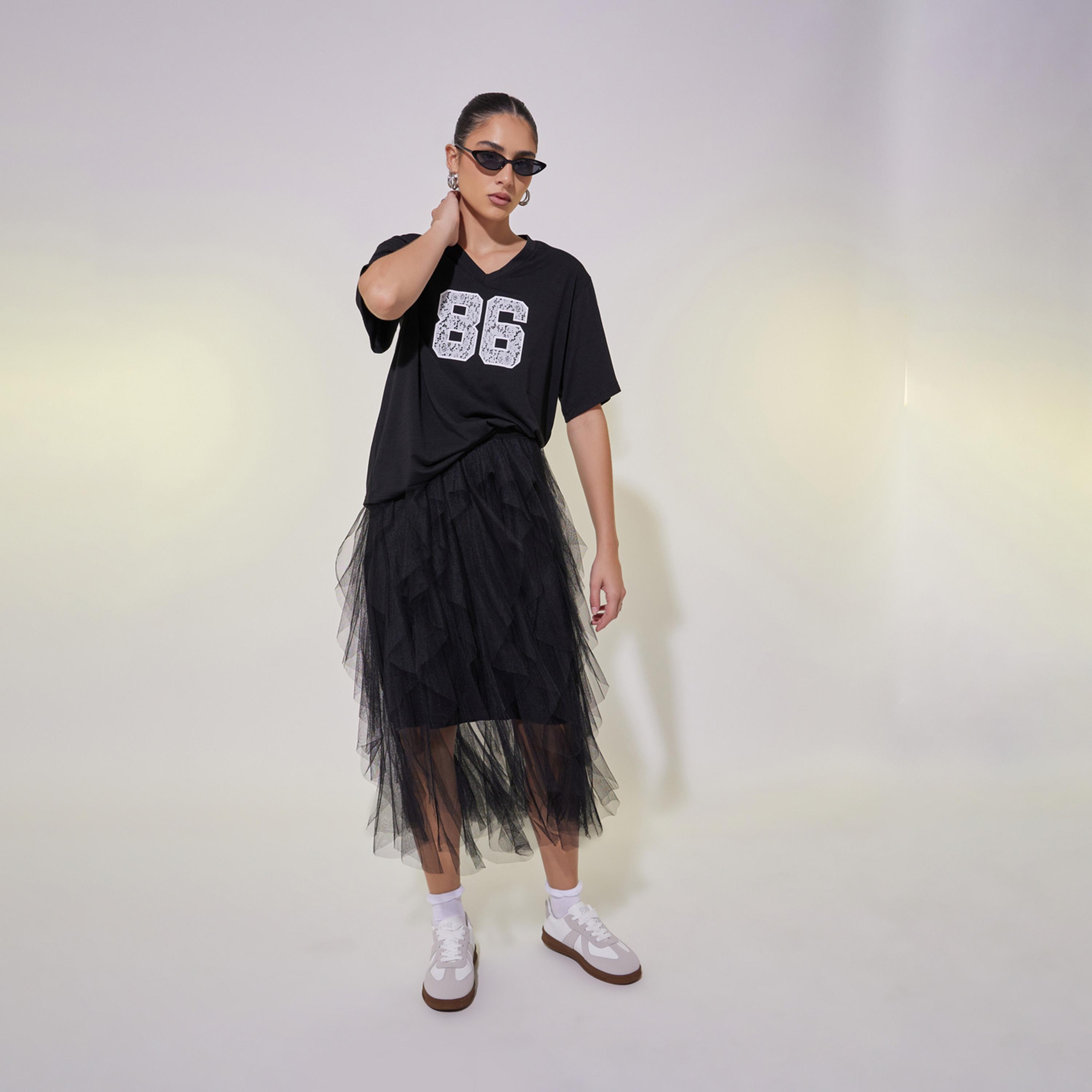 Take Two Graphic Printed V Neck Relaxed Fit T-Shirt-women-clothing-tshirts-image-3