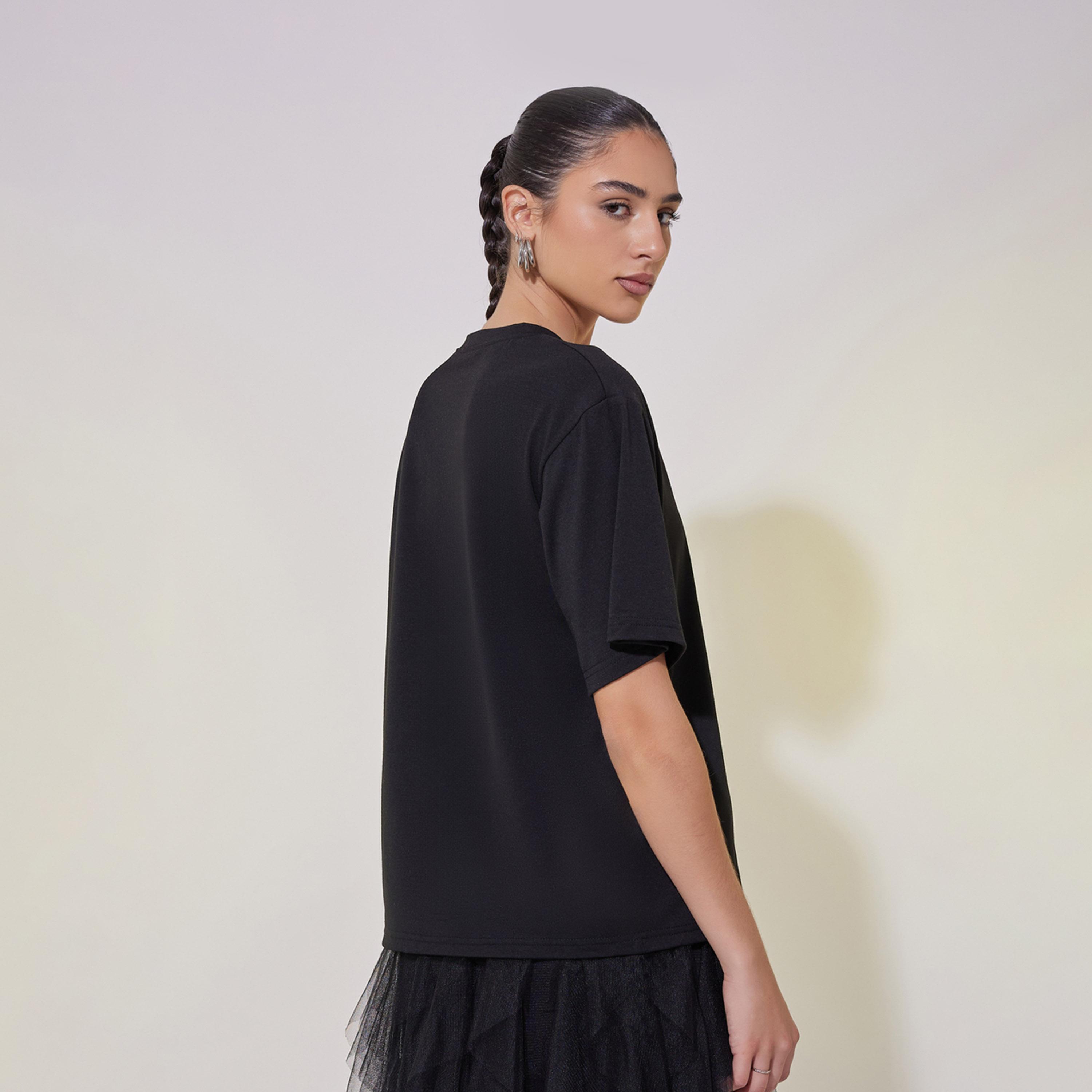 Take Two Graphic Printed V Neck Relaxed Fit T-Shirt-women-clothing-tshirts-image-6