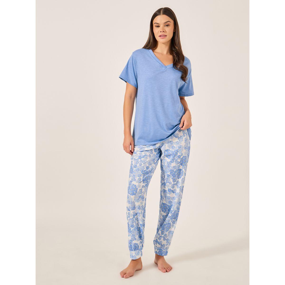 Styli Floral Cuffed Pajama Set-women-clothing-nightwear-pyjamas-longsets-image-1