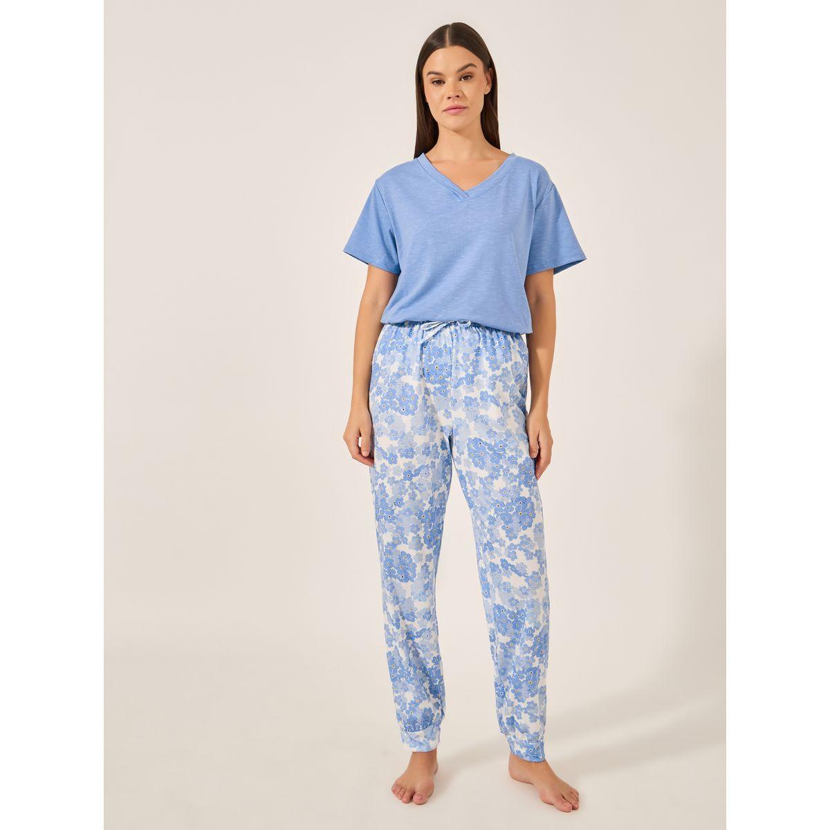 Styli Floral Cuffed Pajama Set-women-clothing-nightwear-pyjamas-longsets-image-2