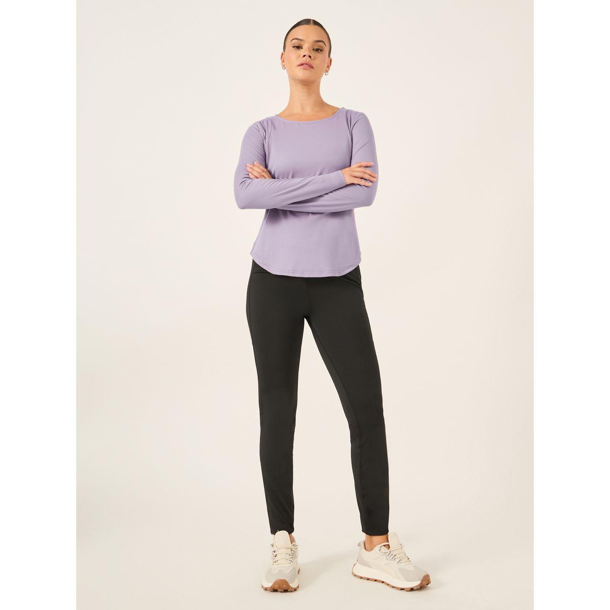 بلوزة سادة بكسرات وأكمام طويلة-men-clothing-sportswearandactivewear-tshirtsandpolos-image-2