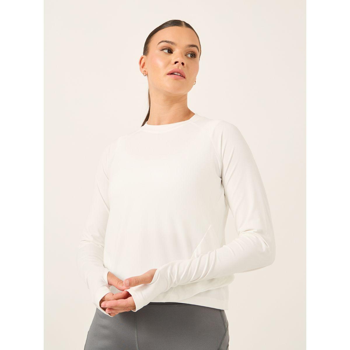 Styli Wrap Over Back Thumbhole Long Sleeve Top-women-clothing-sportswearandactivewear-tshirtsandvests-image-1