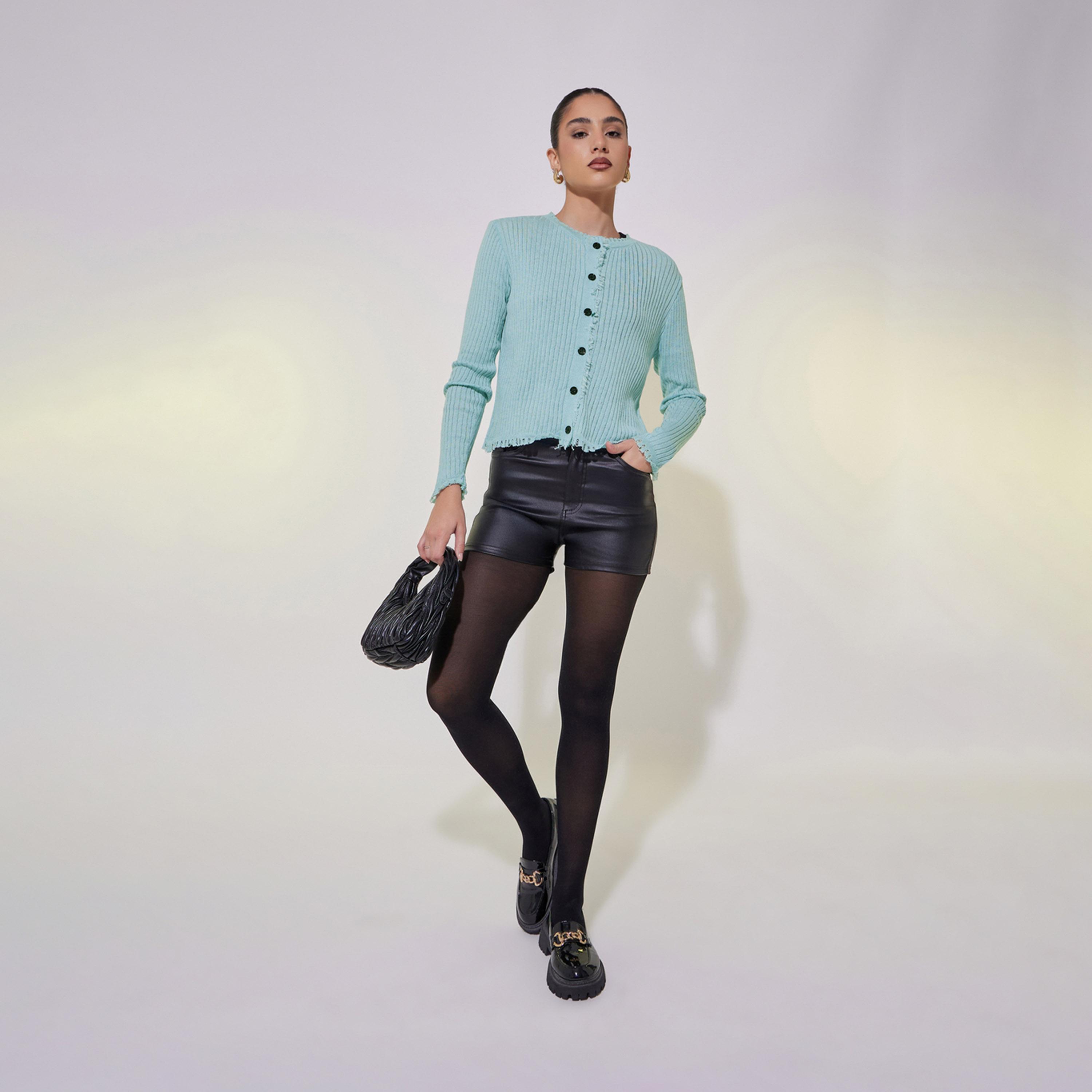 بلوزة مضلعة باكمام طويلة وحواف ممزقة-women-clothing-shirtsandblouses-blouses-image-7