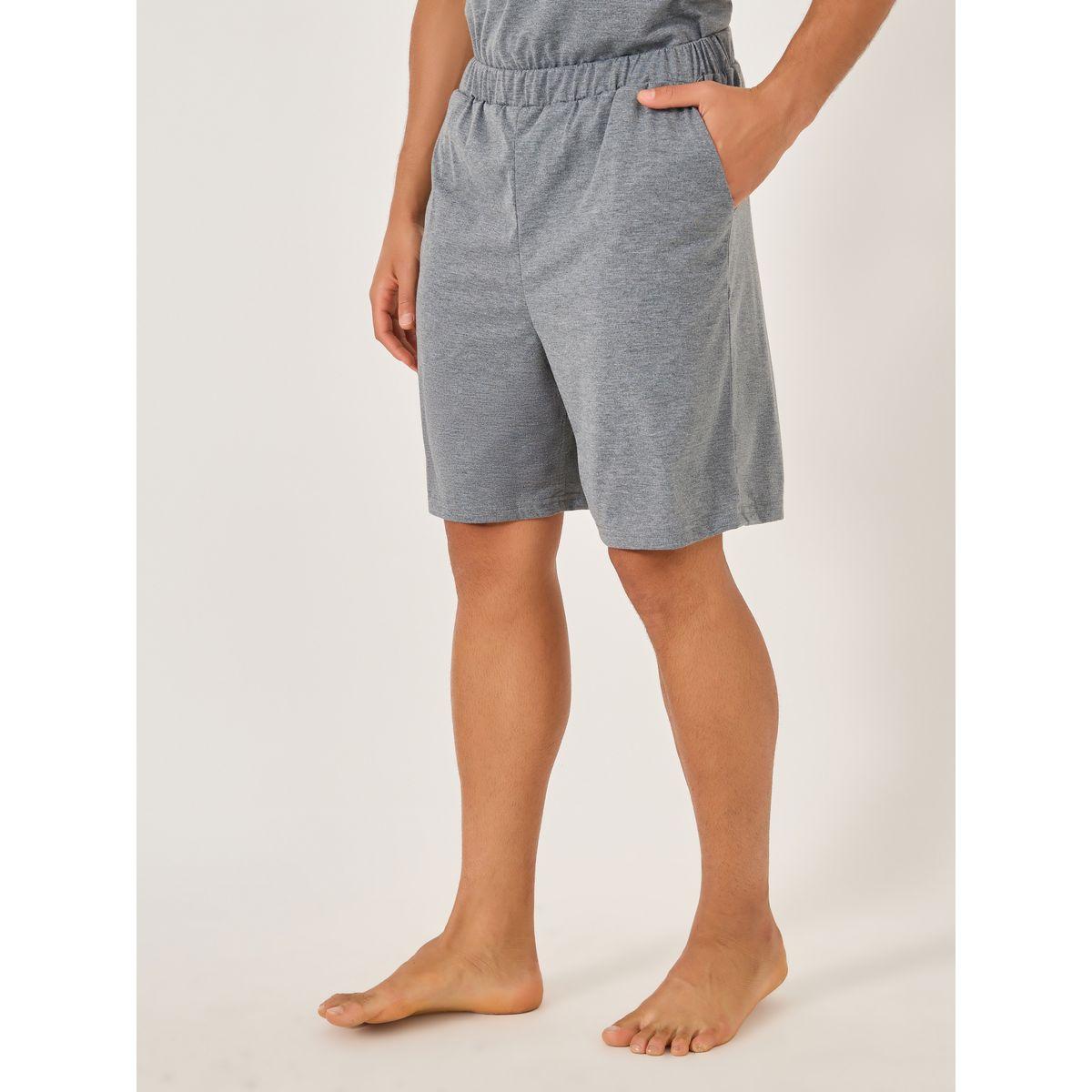مجموعة من شورت وتيشيرت بطبعة كتابة-men-clothing-nightwear-sets-image-5