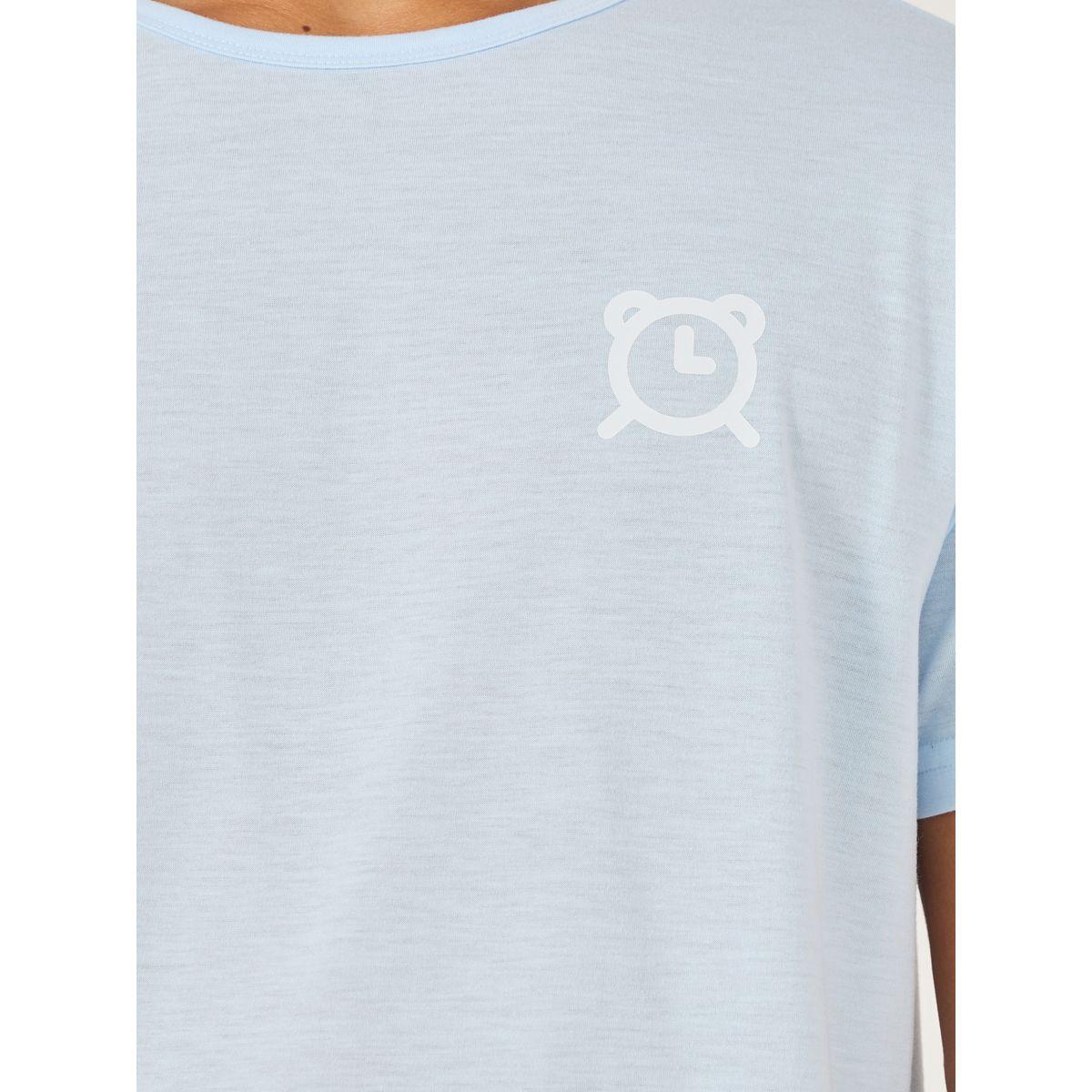 Styli Slogan Front and Back Printed T-Shirt and Shorts Set-men-clothing-nightwear-sets-image-3