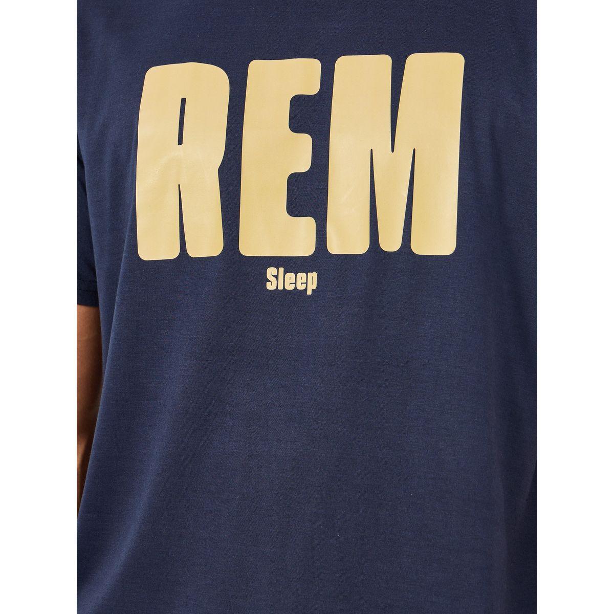 Styli Slogan Printed T-Shirt and Solid Shorts Set-men-clothing-nightwear-sets-image-3