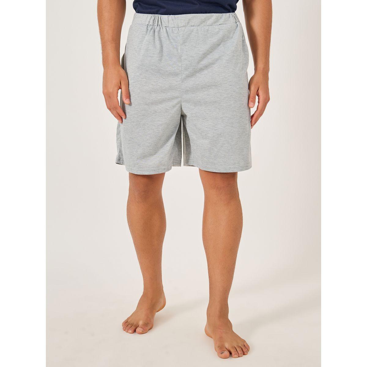 Styli Slogan Printed T-Shirt and Solid Shorts Set-men-clothing-nightwear-sets-image-4