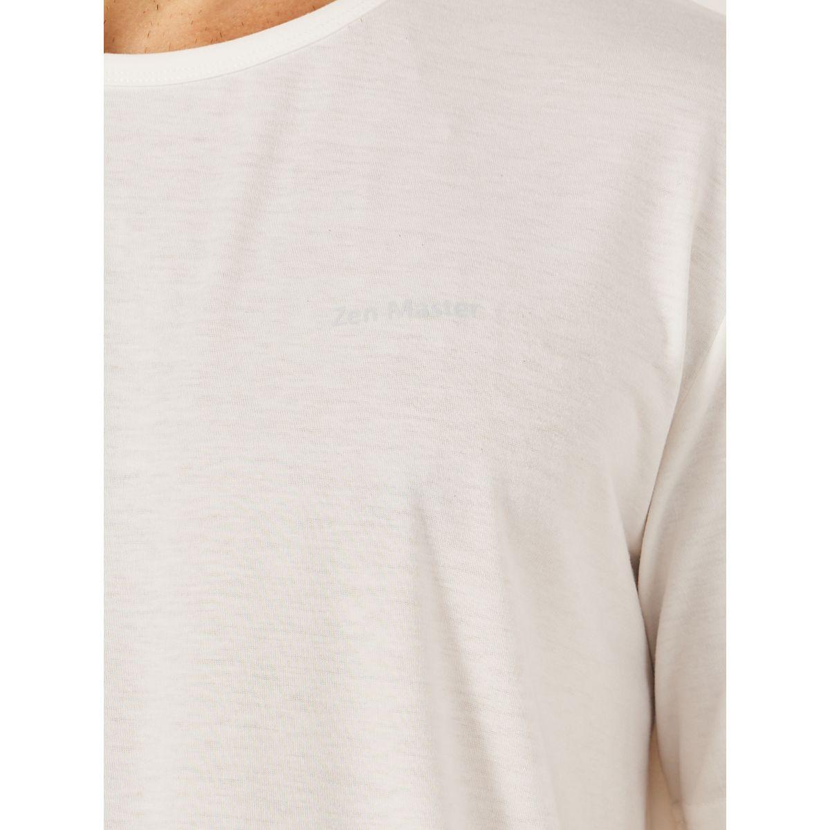 Styli Minimal Printed T-Shirt and Striped Badge Detail Pyjama Set-men-clothing-nightwear-sets-image-3