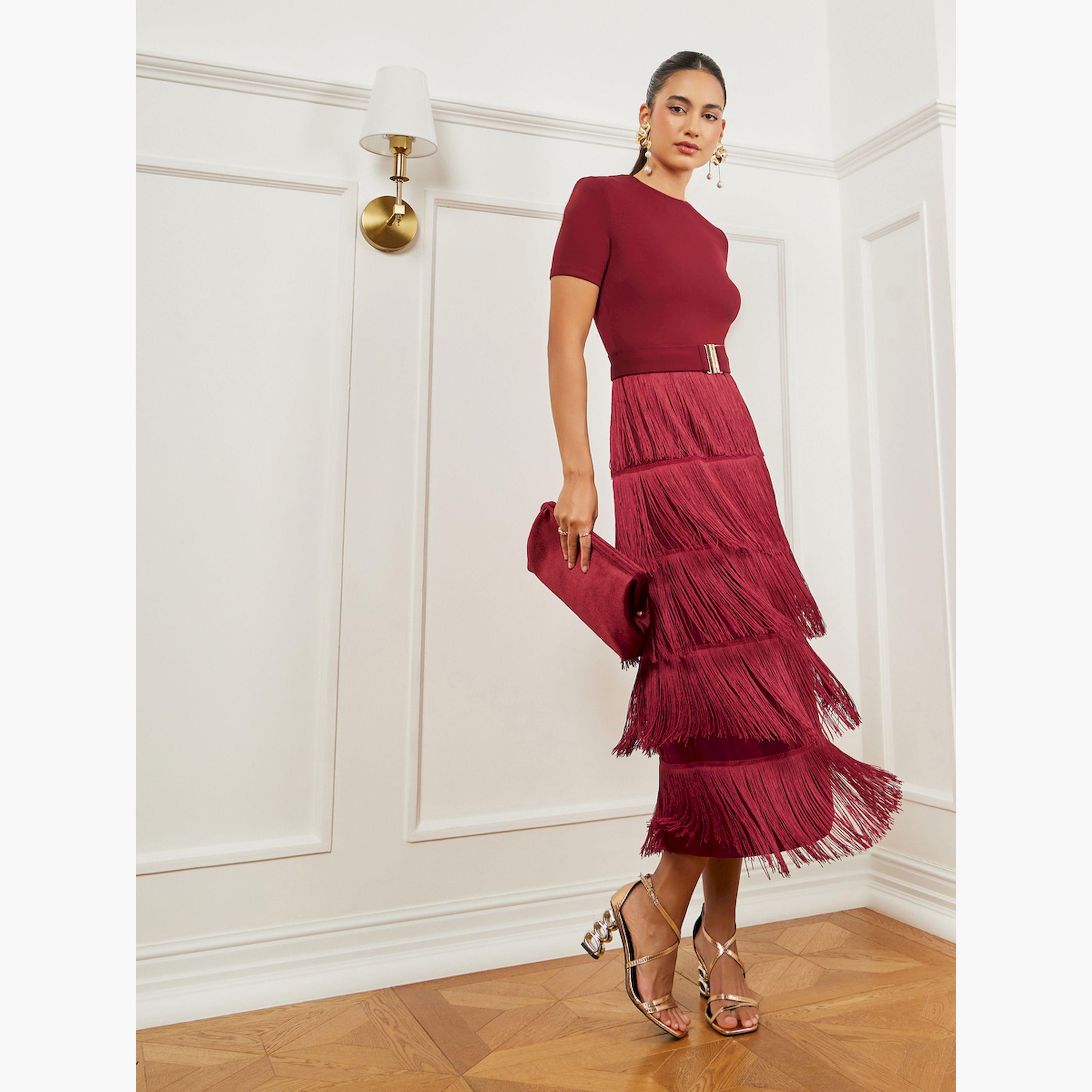فستان ميدي بطبقات وشراشيب-women-clothing-dresses-image-2