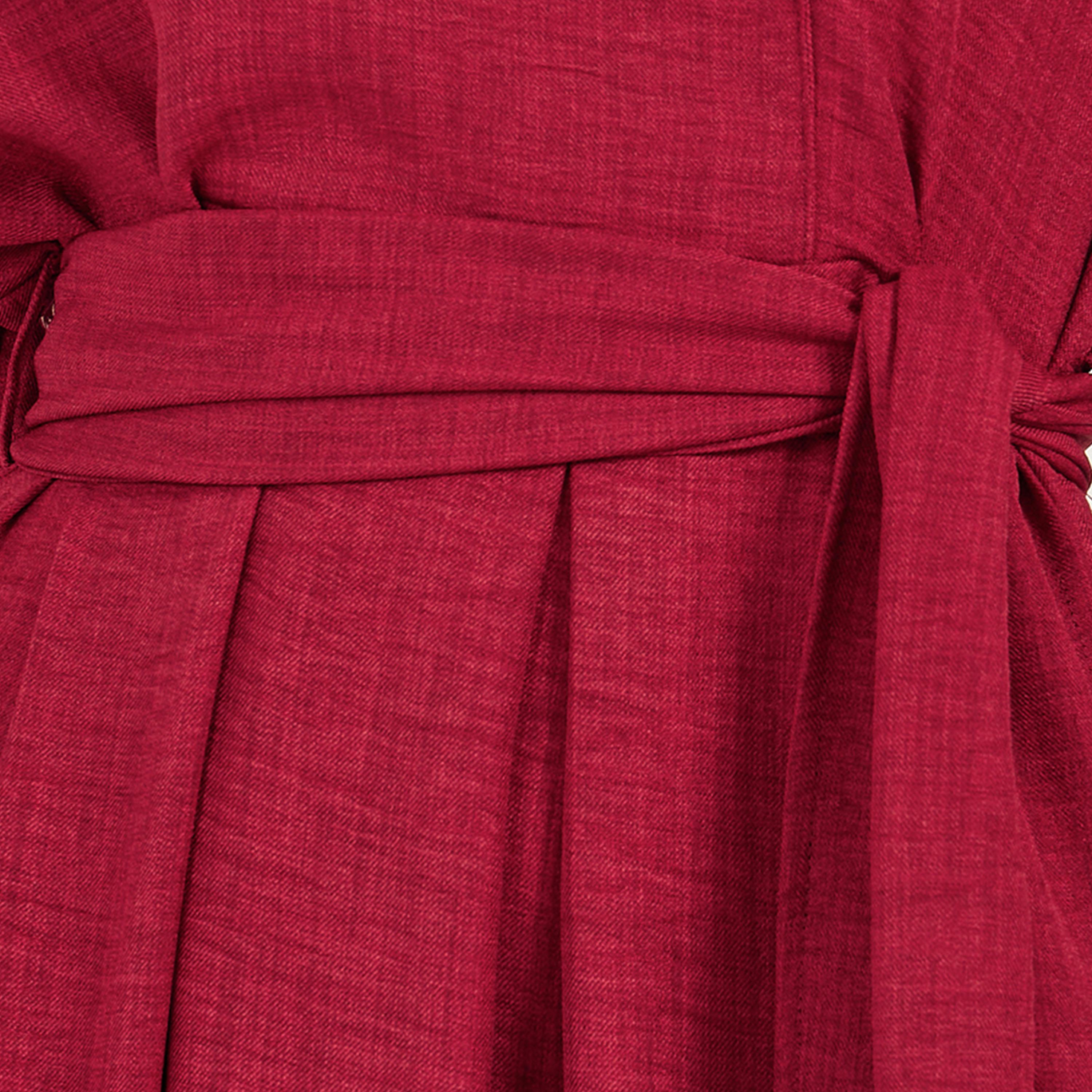 Styli Schiffli Detail Volume Sleeves A-Line Midi Dress-women-clothing-dresses-image-4