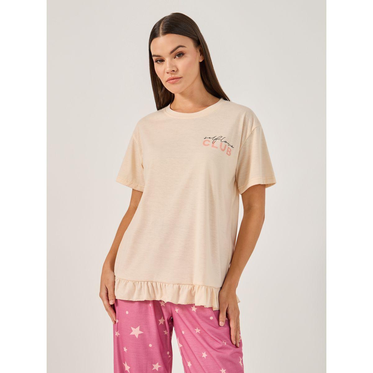 Styli Printed Pajama Set with Round Neck T-Shirt-women-clothing-nightwear-pyjamas-longsets-image-3