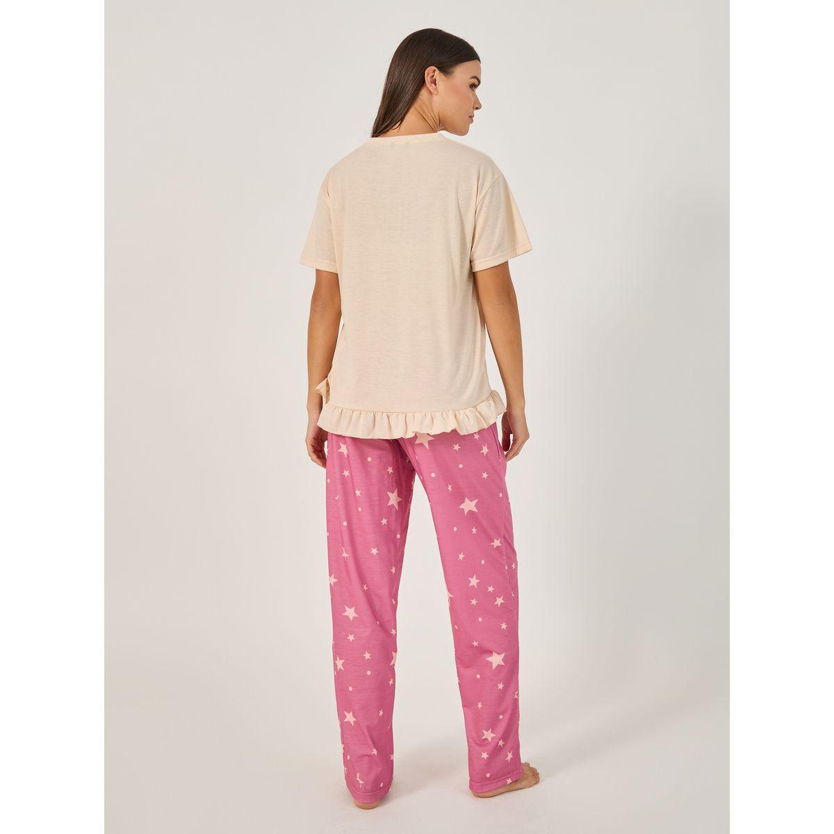 Styli Printed Pajama Set with Round Neck T-Shirt-women-clothing-nightwear-pyjamas-longsets-image-5