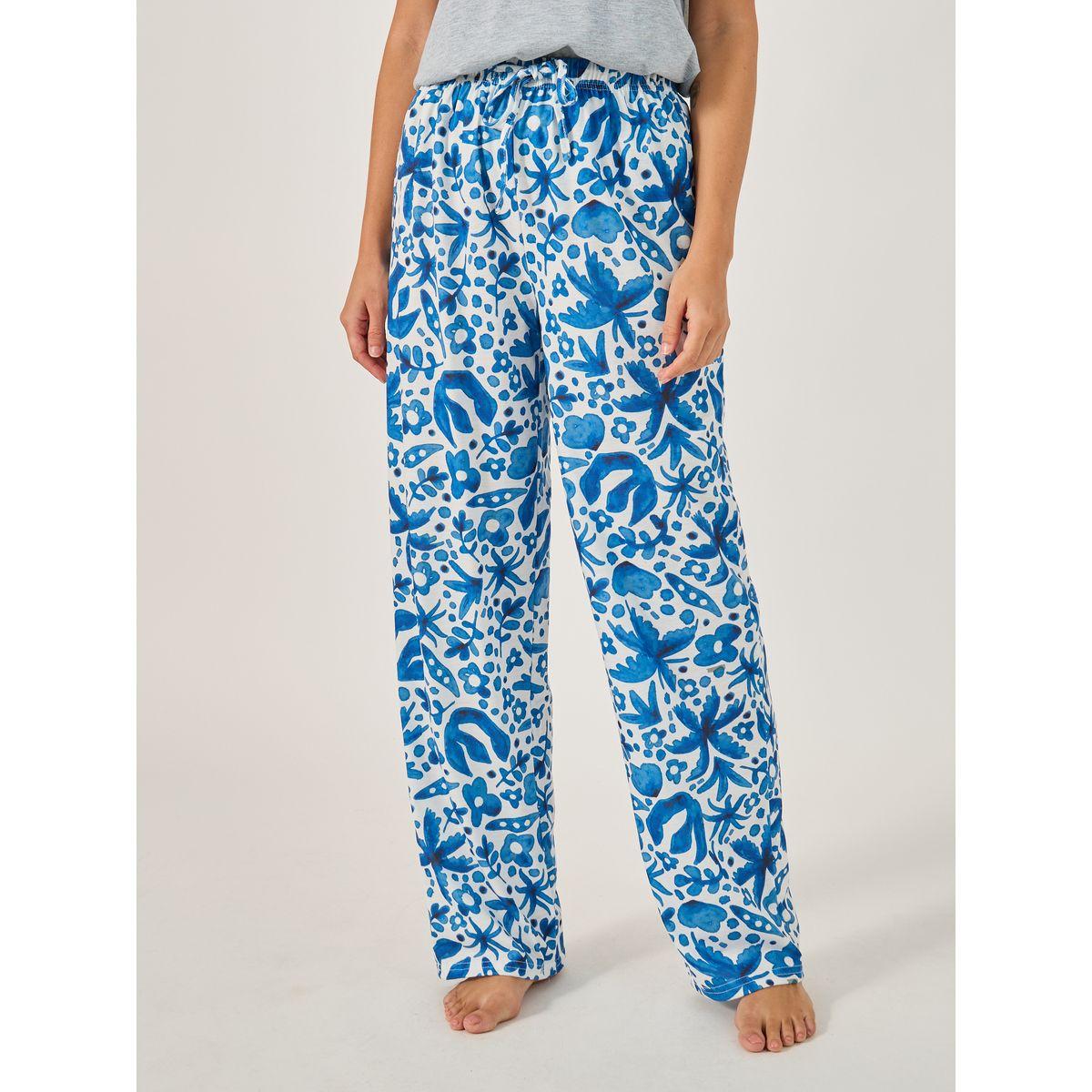 Styli Floral Printed Pajama Set with Round Neck T-Shirt-women-clothing-nightwear-pyjamas-longsets-image-6