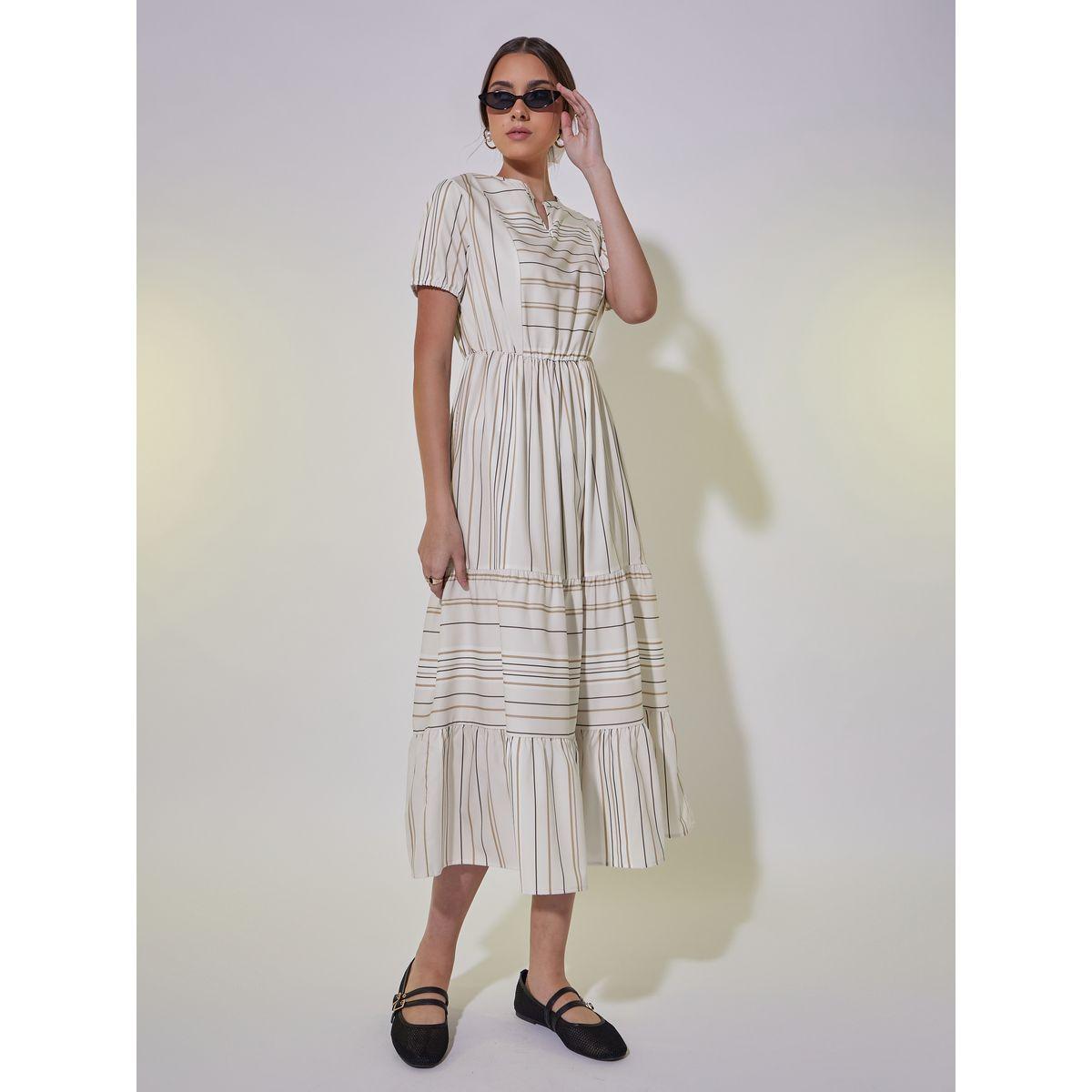 Take Two Striped Notch Neck A-Line Midi Dress-women-clothing-dresses-image-1