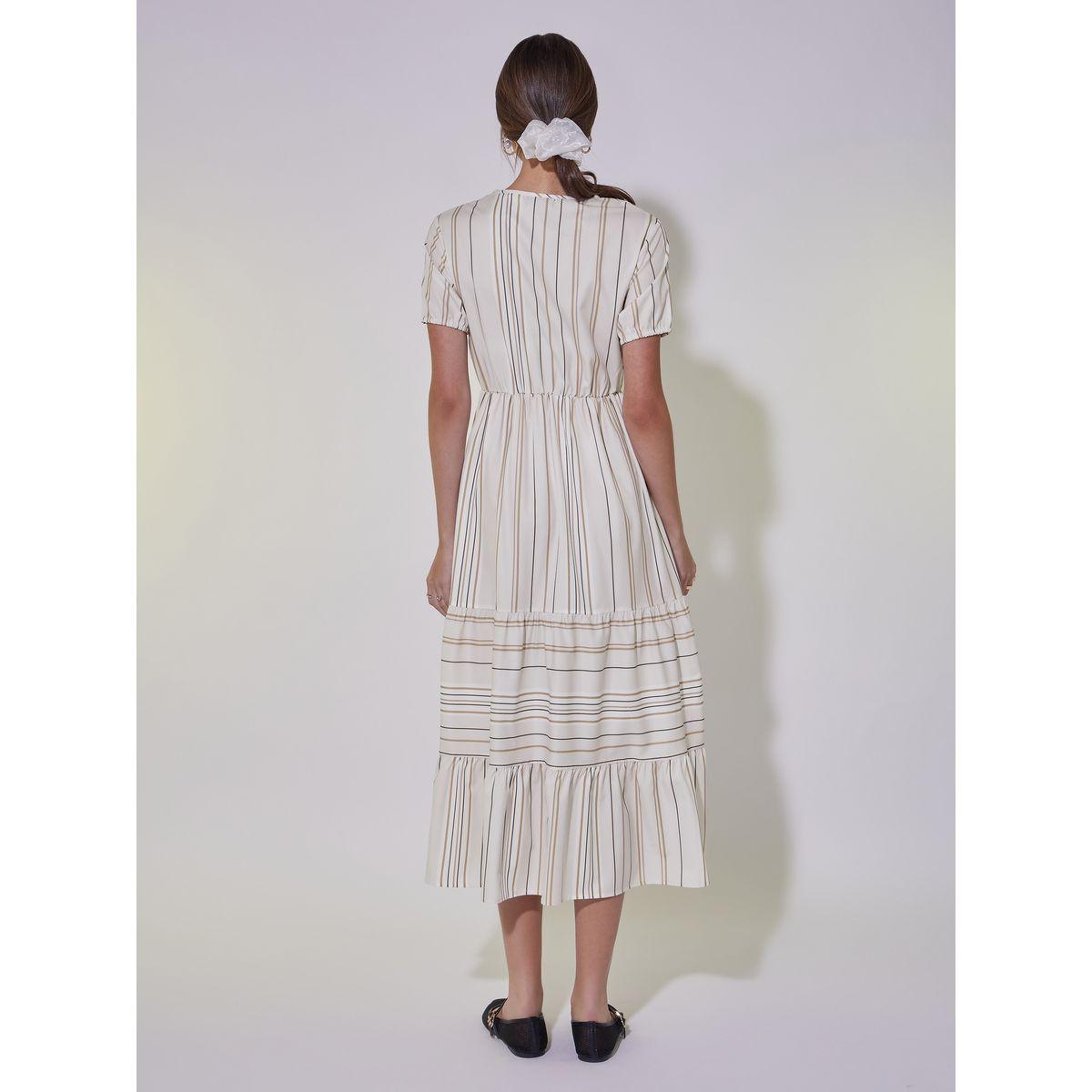 Take Two Striped Notch Neck A-Line Midi Dress-women-clothing-dresses-image-4
