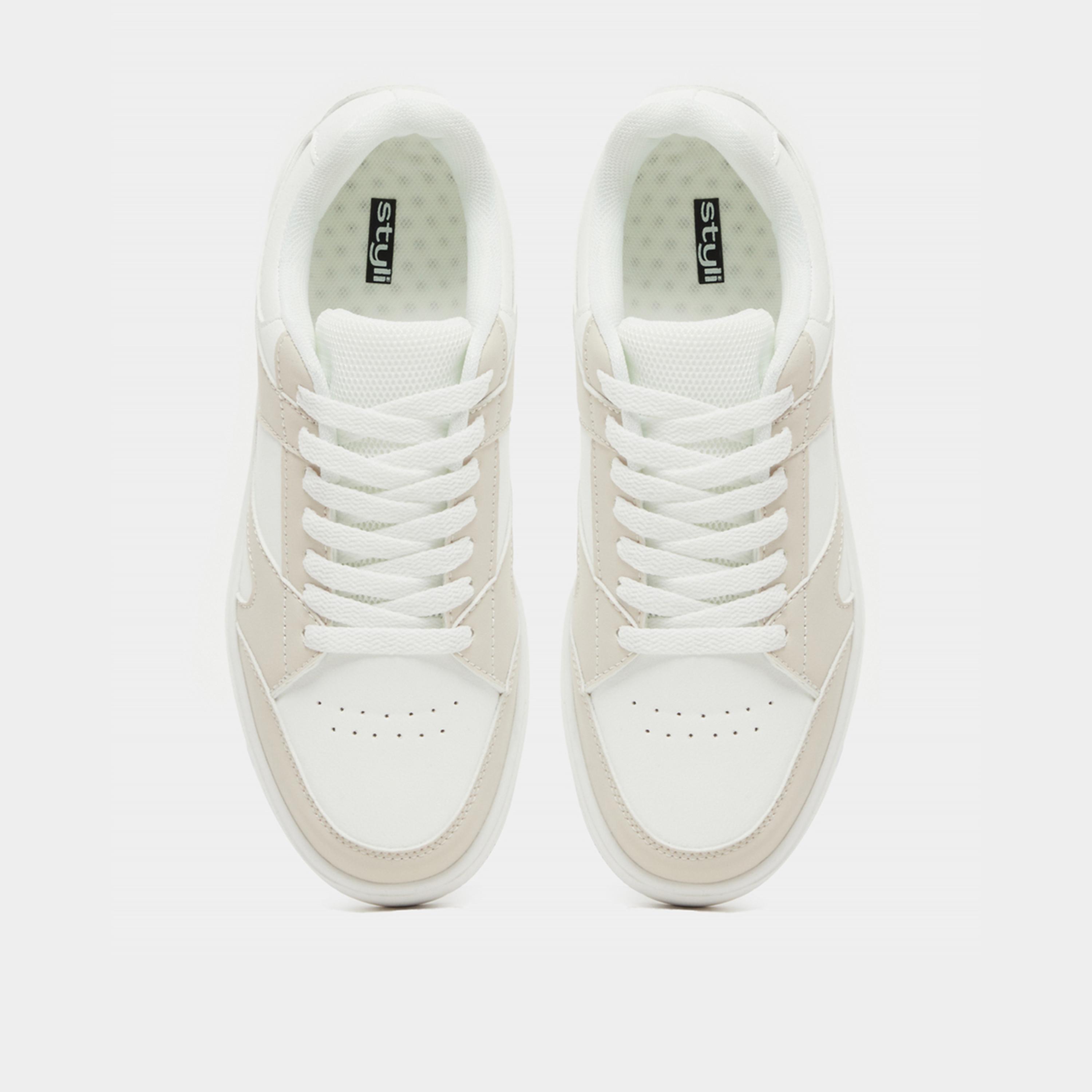 Styli Color Block Lace Up Sneakers-women-shoes-sneakers-image-5