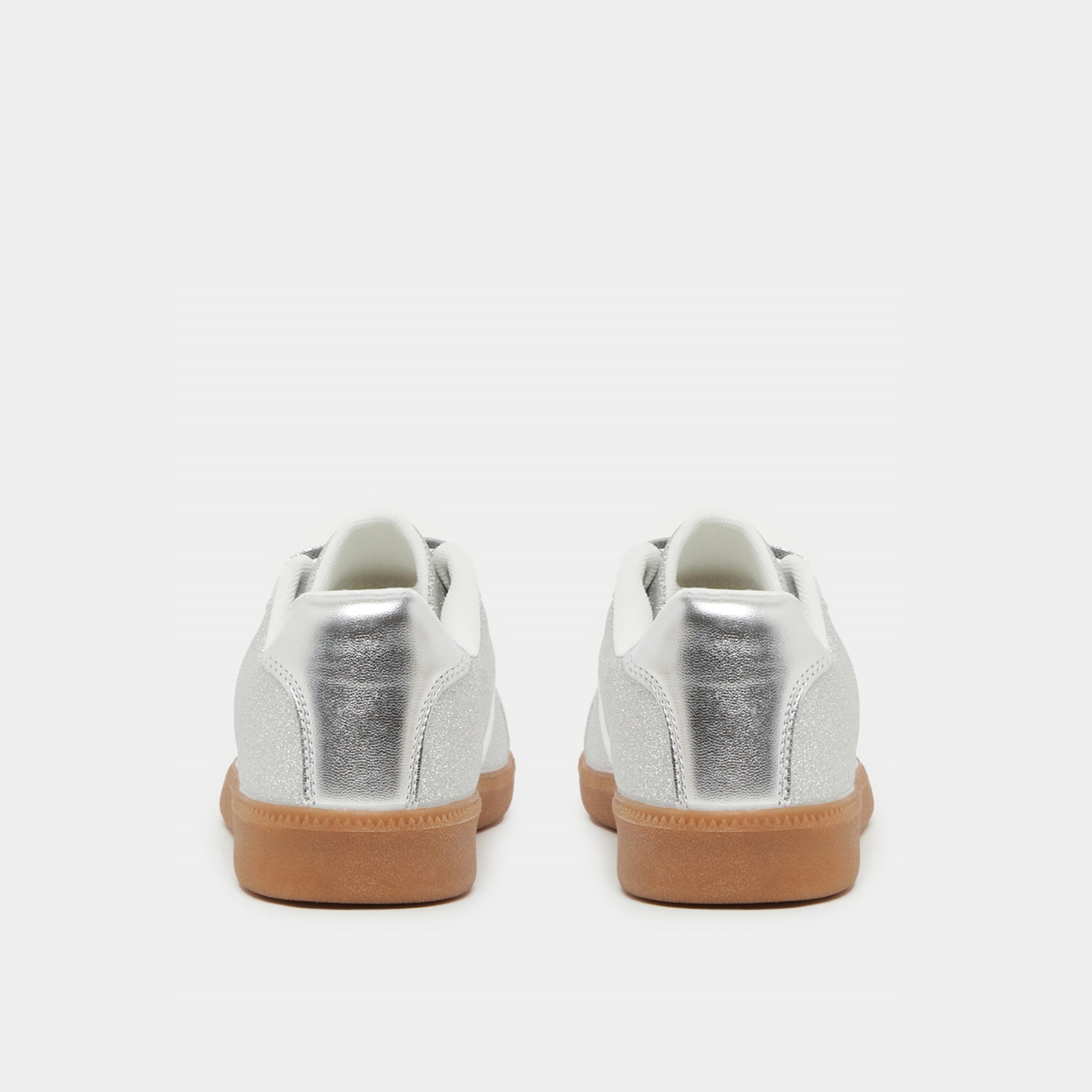 ستايلي - حذاء رياضي برباط ومزخرف بلمعة معدنية-women-shoes-sneakers-image-4