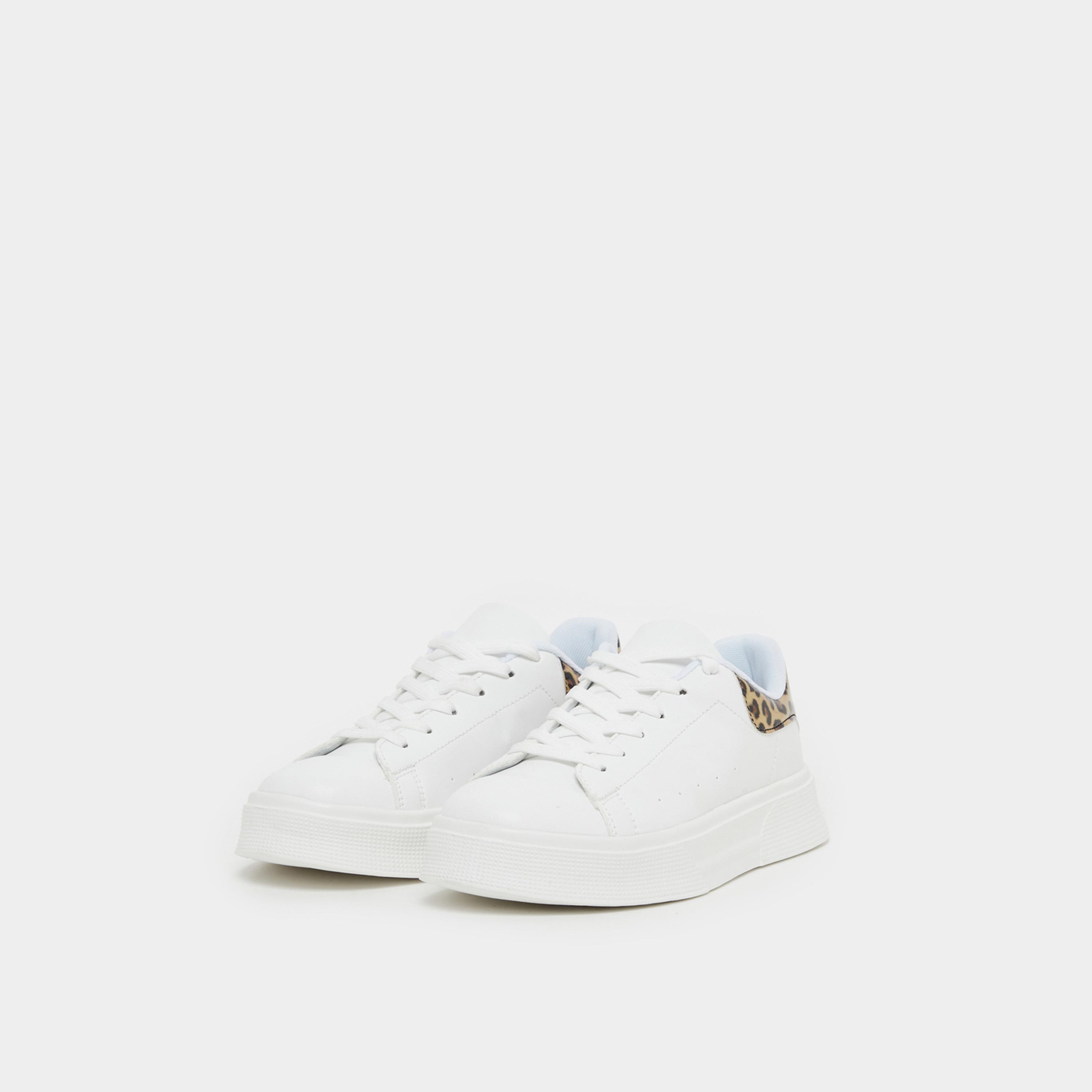 ستايلي - حذاء رياضي بطبعة حيوانات ومقدمة مستديرة ورباط-women-shoes-sneakers-image-2