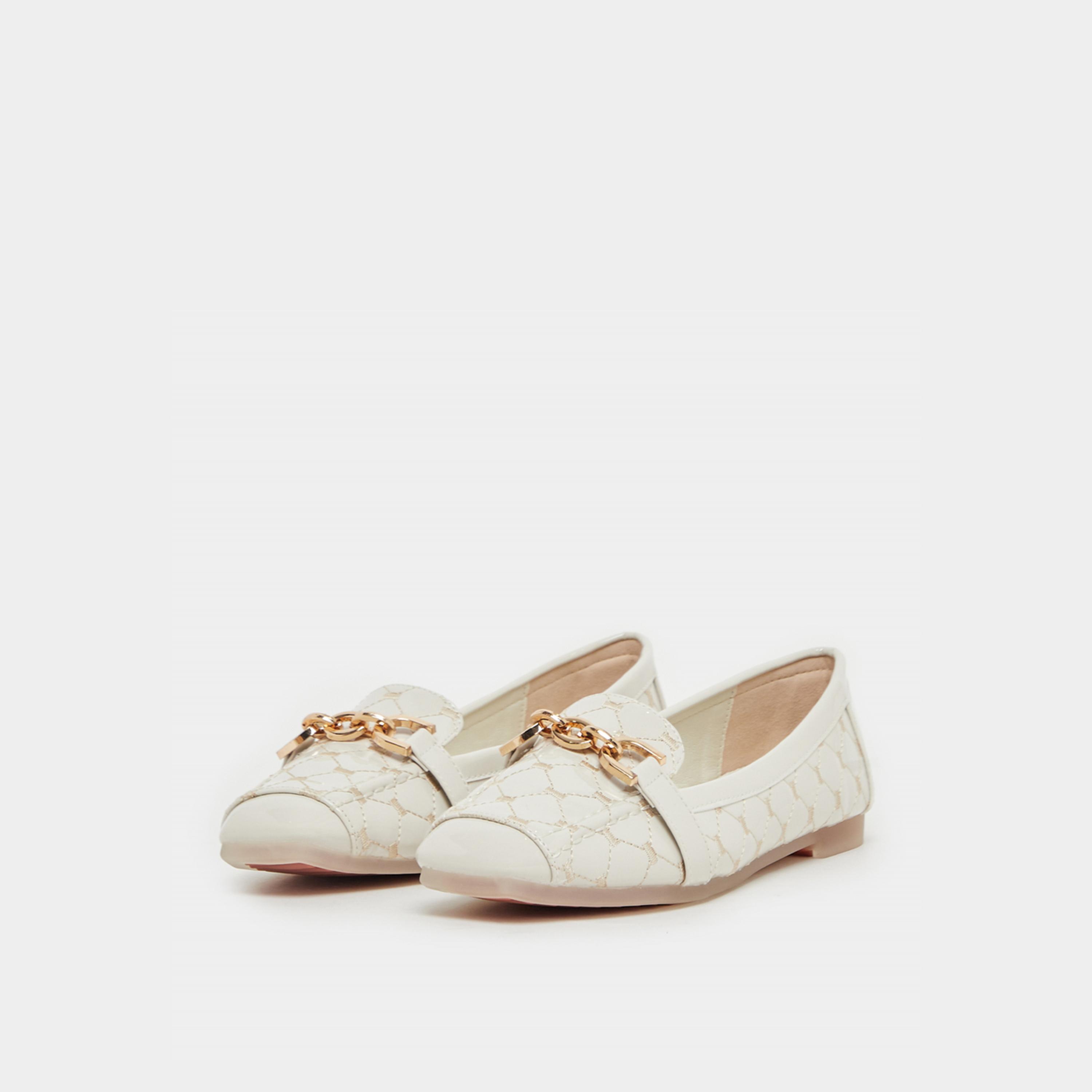 ستايلي - حذاء باليرينا مبطن مع إضافات معدنية-women-shoes-loafersandmoccasins-image-2