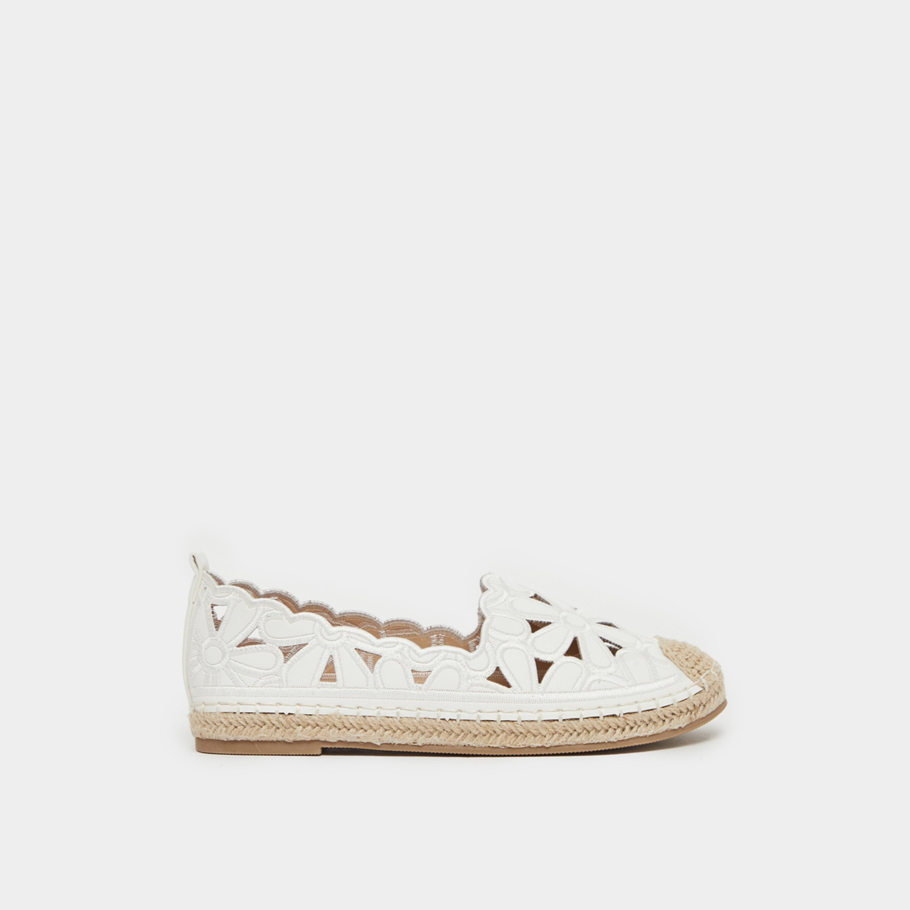 Styli Embroidered Cut Out Espadrille Shoes-women-shoes-loafersandmoccasins-image-1