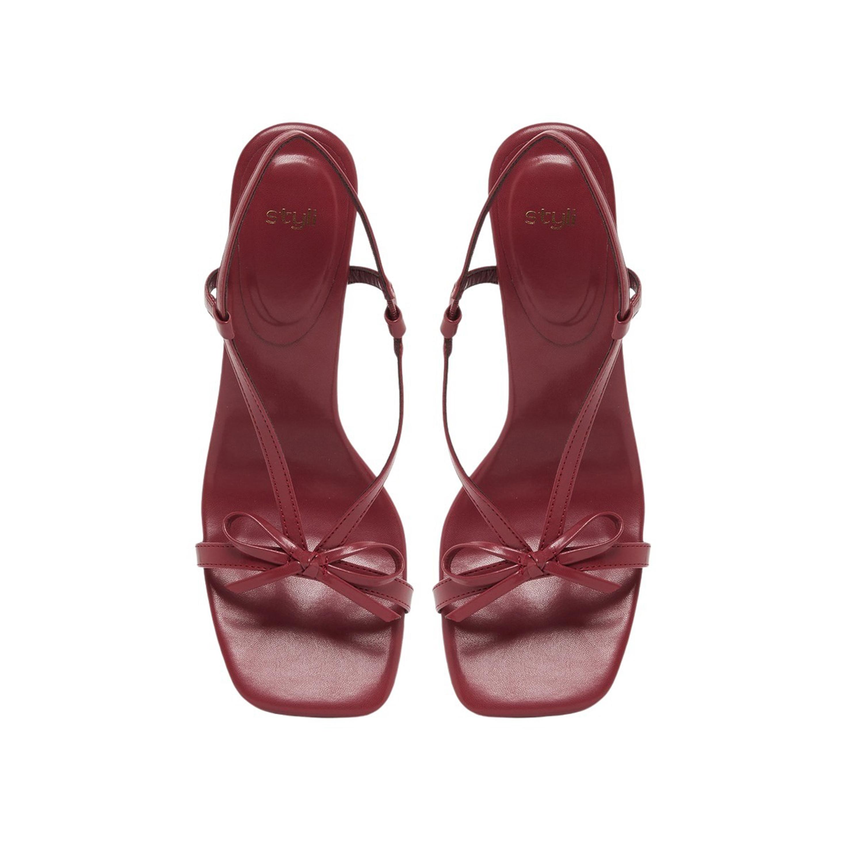 ستايلي - صندل بكعب عالٍ مزين بشريط-women-shoes-sandals-heeled-image-5