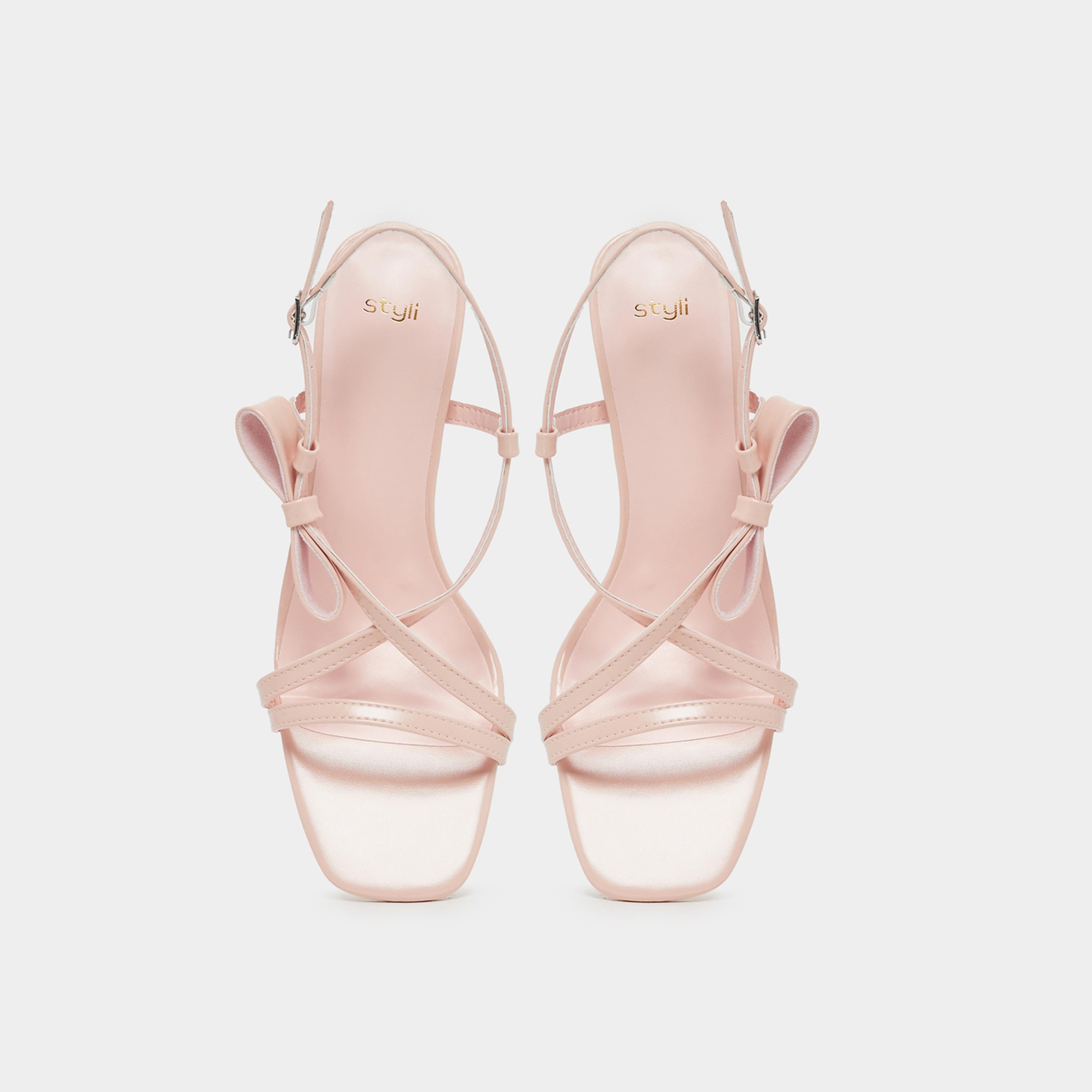 Styli Criss Cross Open Toe Stiletto Heel Sandals-women-shoes-sandals-heeled-image-5